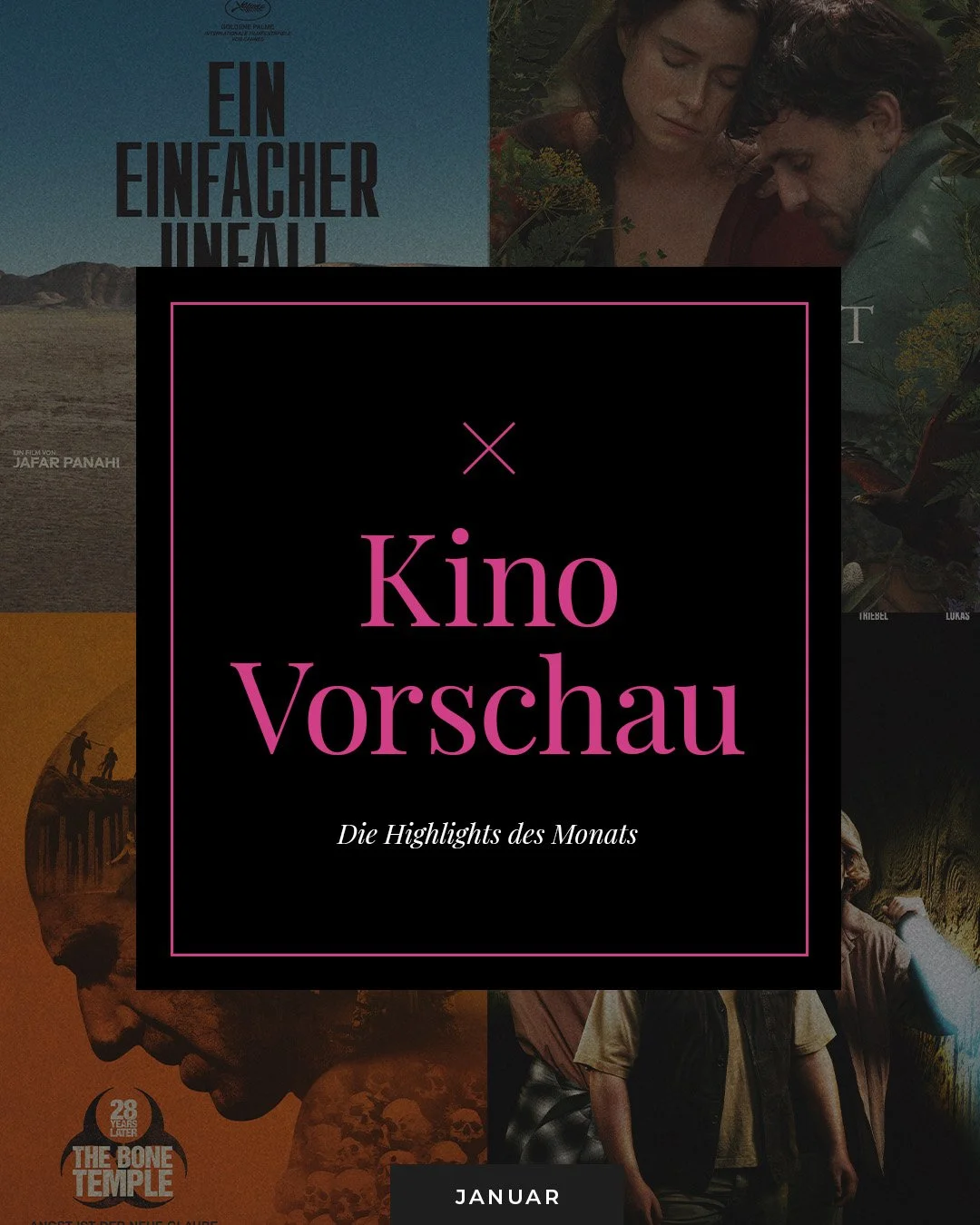 4 Kino-Empfehlungen f&uuml;r Januar 2026 🎬
Der Jahresstart wird spannend &ndash; zwischen politischem Arthouse, gro&szlig;em Drama, d&uuml;sterem Horror und nostalgischem Abenteuer. Das sind die vier Filme, die ihr euch im Januar vormerken k&ouml;nn
