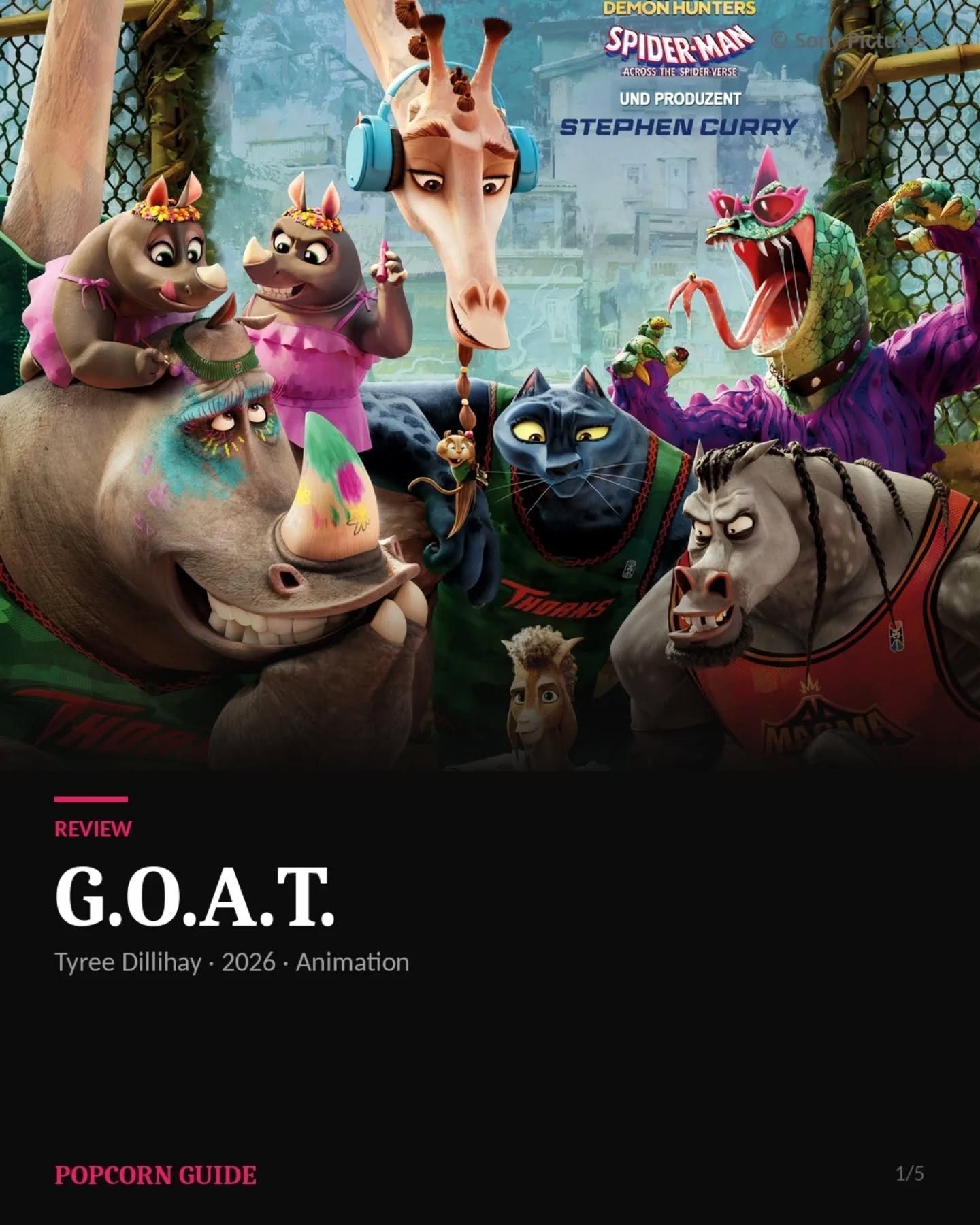 🏀🎬 GOAT macht eigentlich nichts Neues. Und das ist v&ouml;llig okay.

Junger Sportler, dem niemand zutraut, dass er Basketball spielen kann. Ein Team, das sich erst wieder finden muss. Ein emotionaler Hintergrund, der eine vergangene Trag&ouml;die 