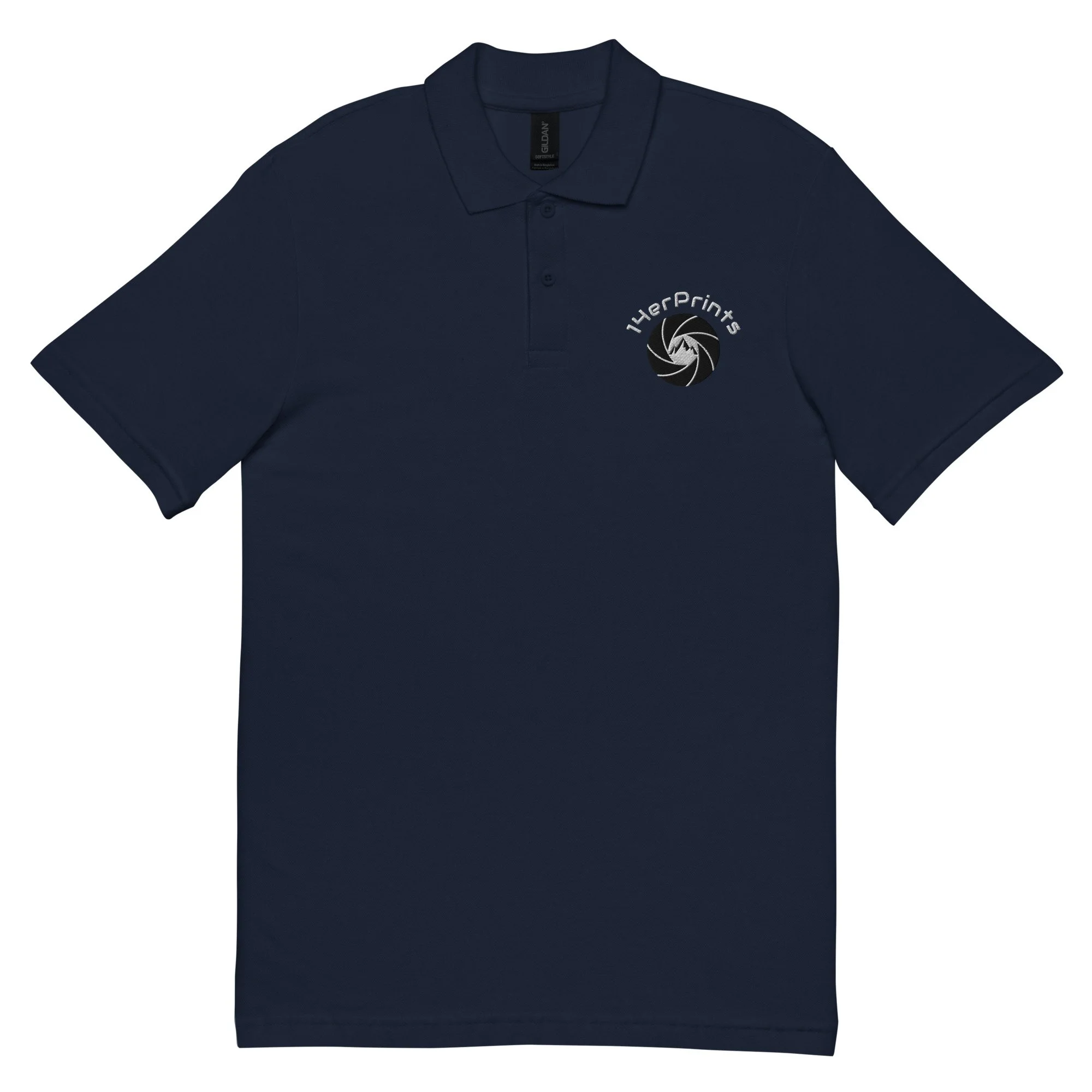 14erprints pique polo shirt – navy front