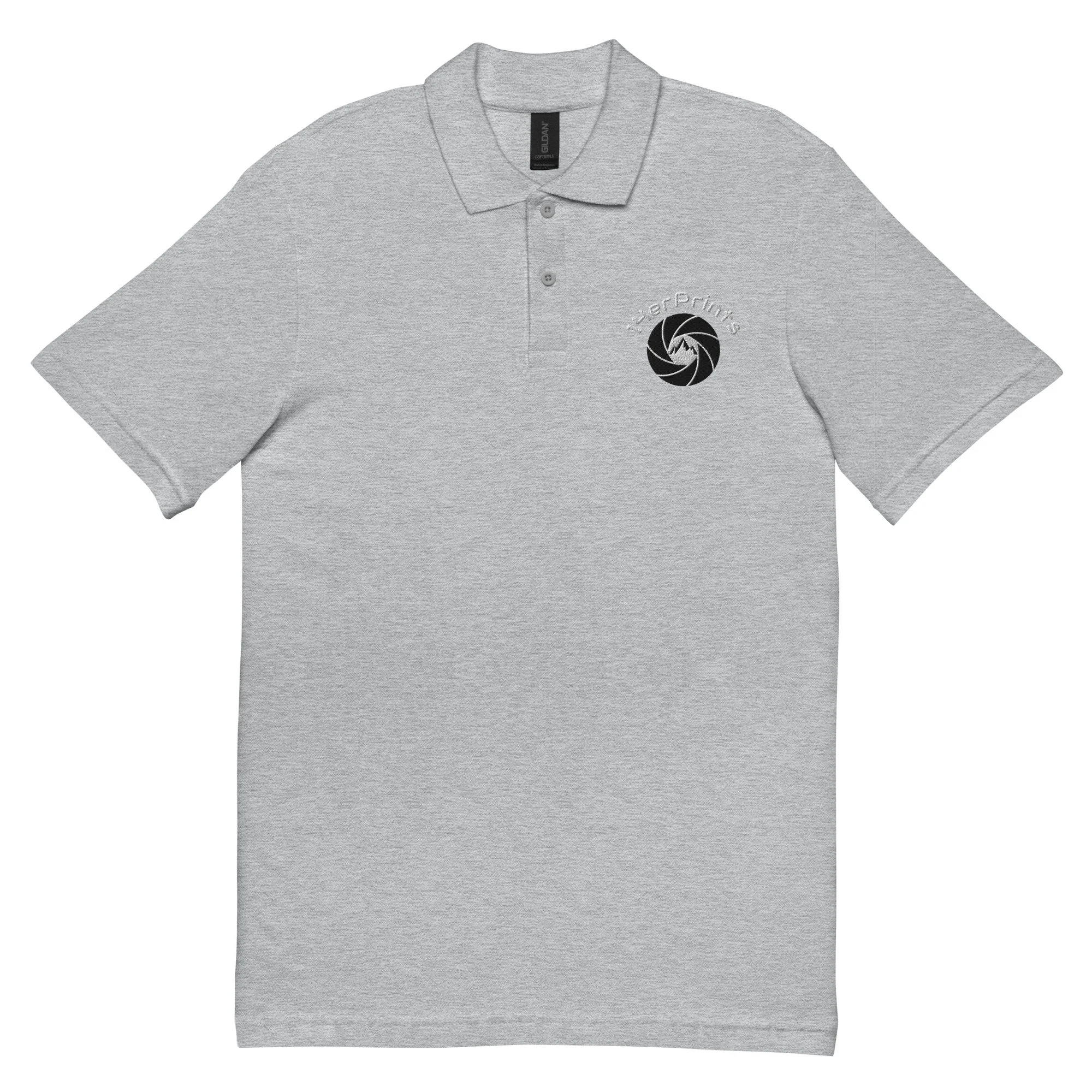 14erprints pique polo shirt – sport gray front