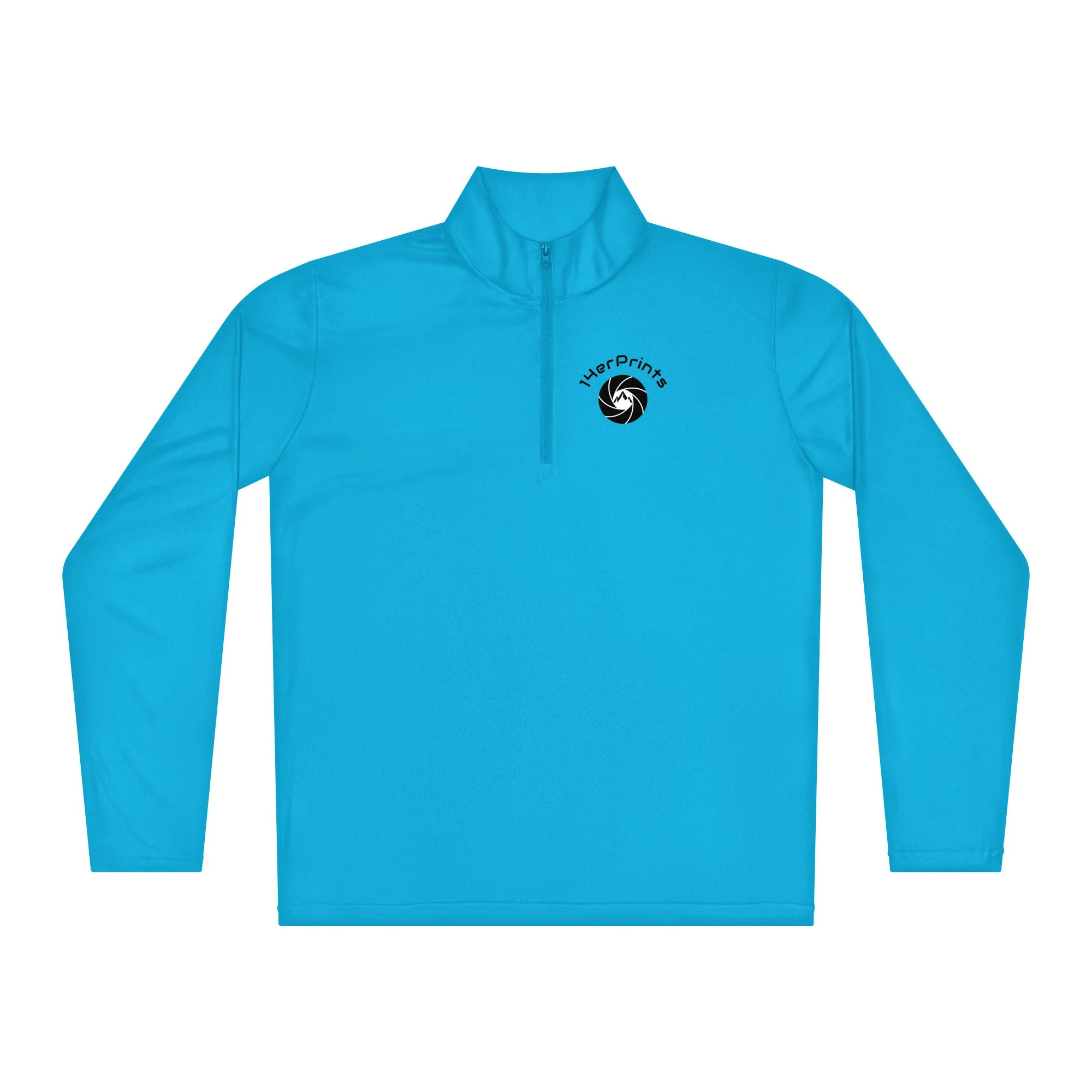 14erprints lightweight quarter-zip pullover – atomic blue front