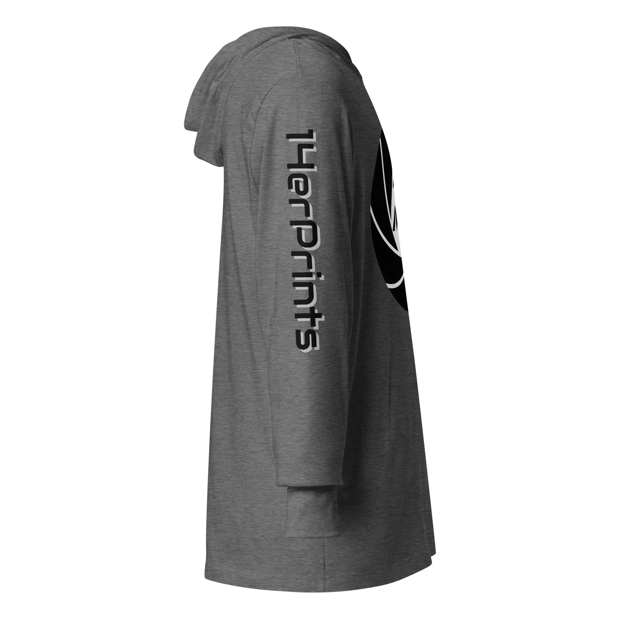 14erprints hooded long sleeve tee – gray triblend right