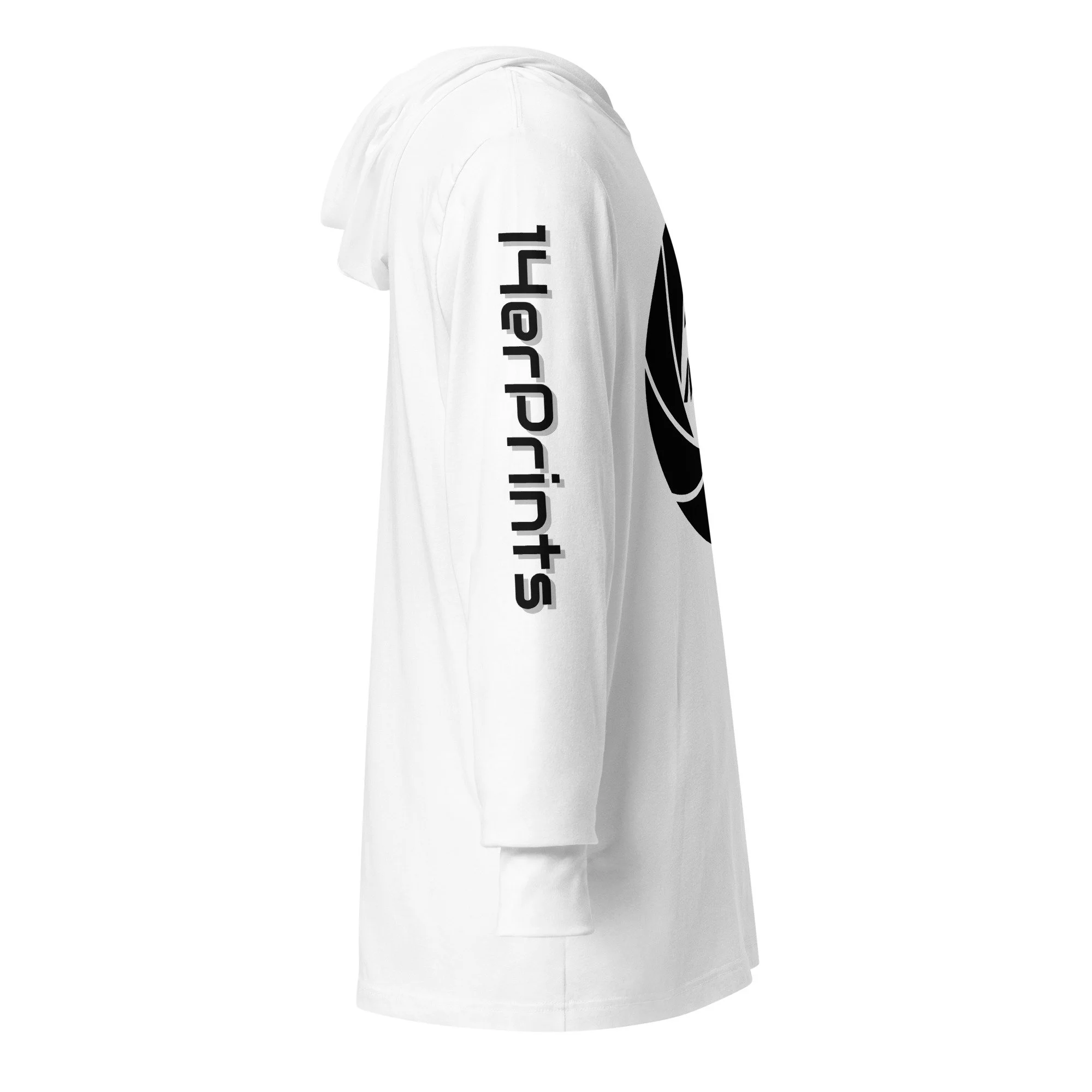 14erprints hooded long sleeve tee – white right
