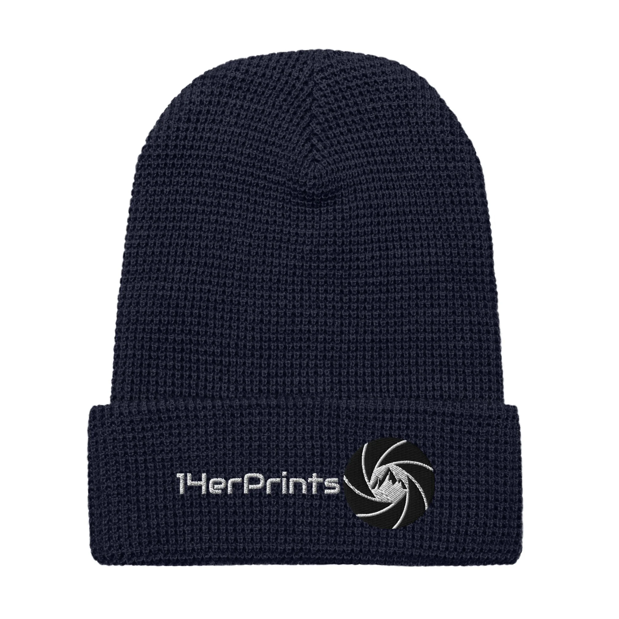 14erprints waffle beanie – navy front