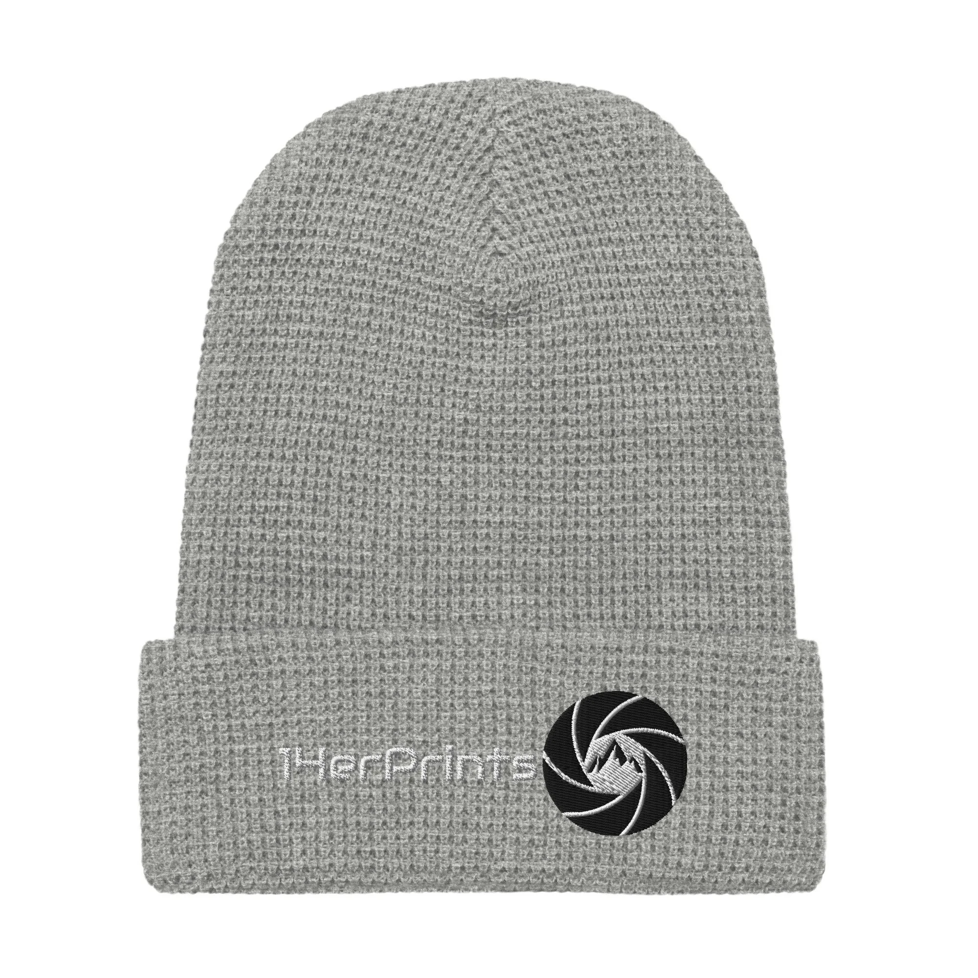 14erprints waffle beanie – heather gray front