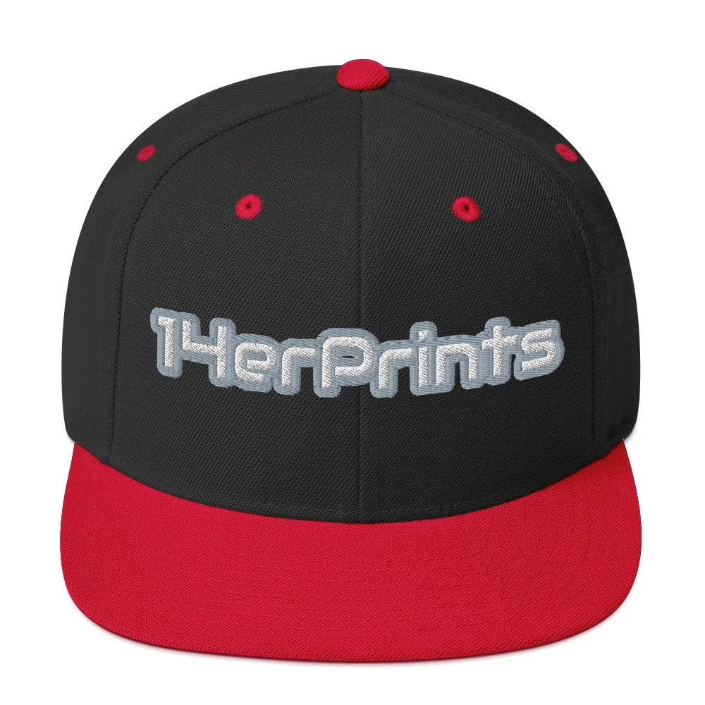 14erprints classic snapback – black/ red front