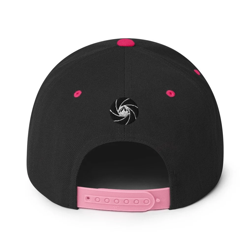 14erprints classic snapback – black/ neon pink back