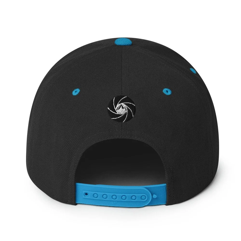 14erprints classic snapback – black/ teal back