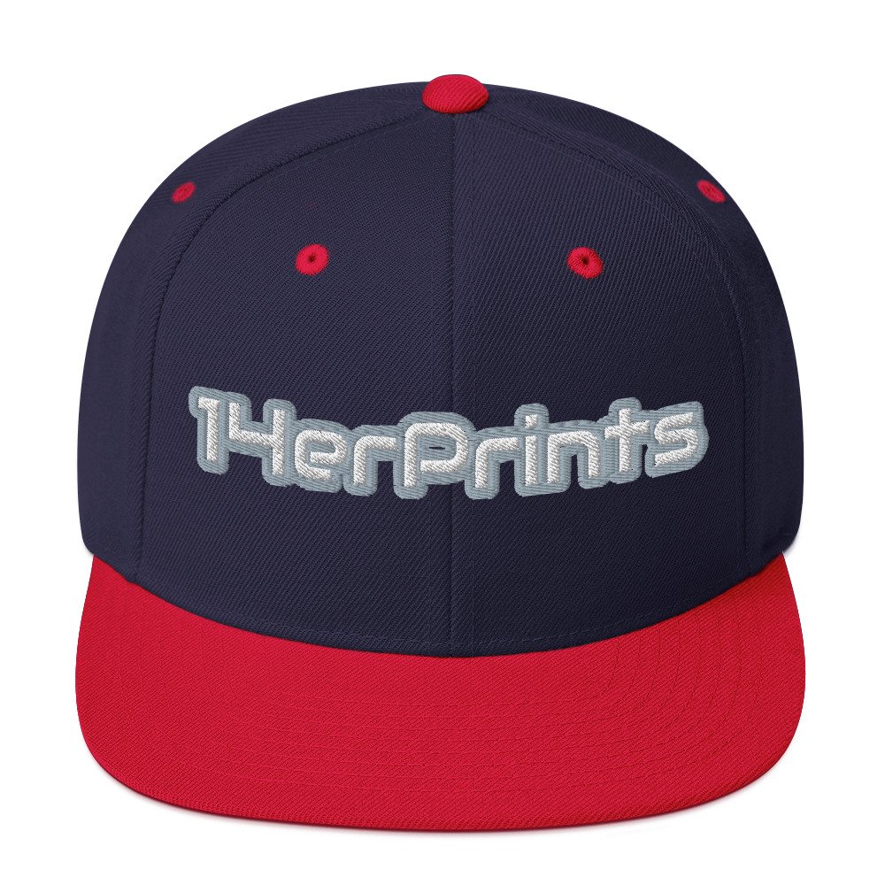 14erprints classic snapback – navy/ red front