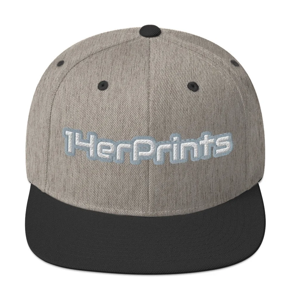 14erprints classic snapback – heather/ black front