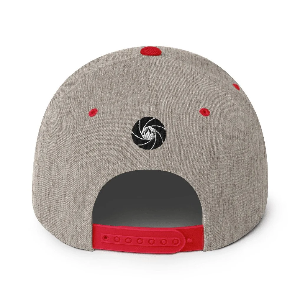 14erprints classic snapback – heather gray/ red back