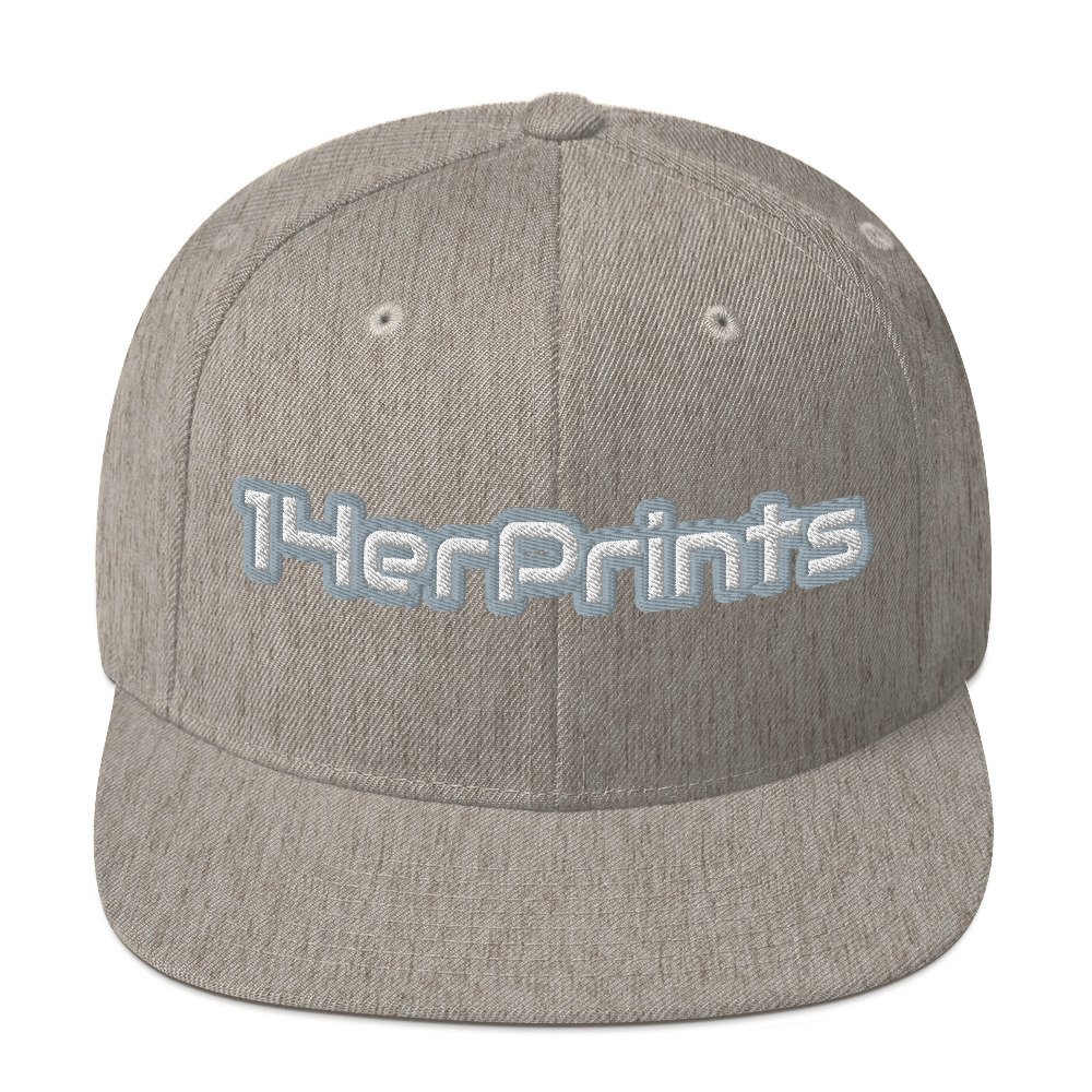 14erprints classic snapback – heather gray front