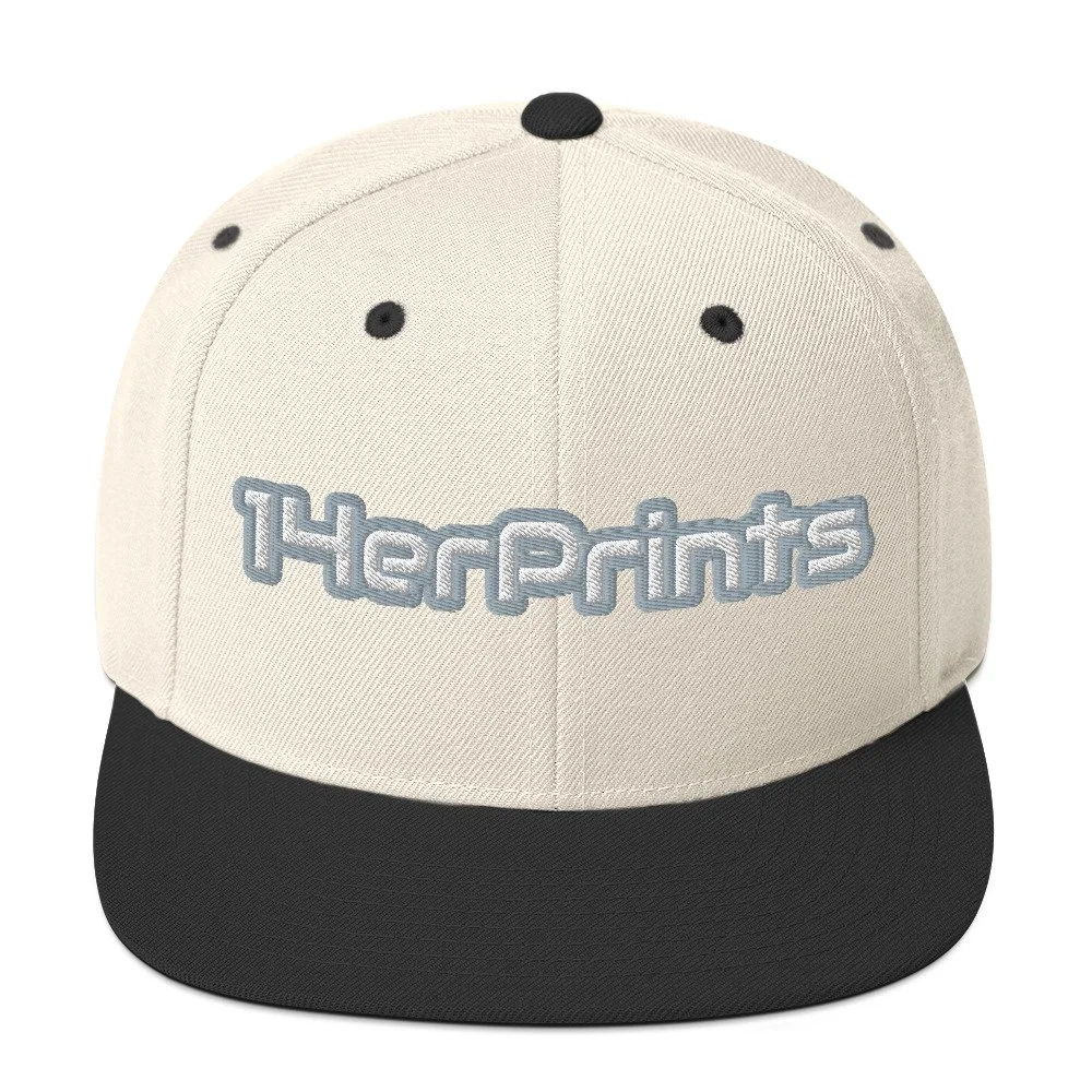 14erprints classic snapback – natural/ black front