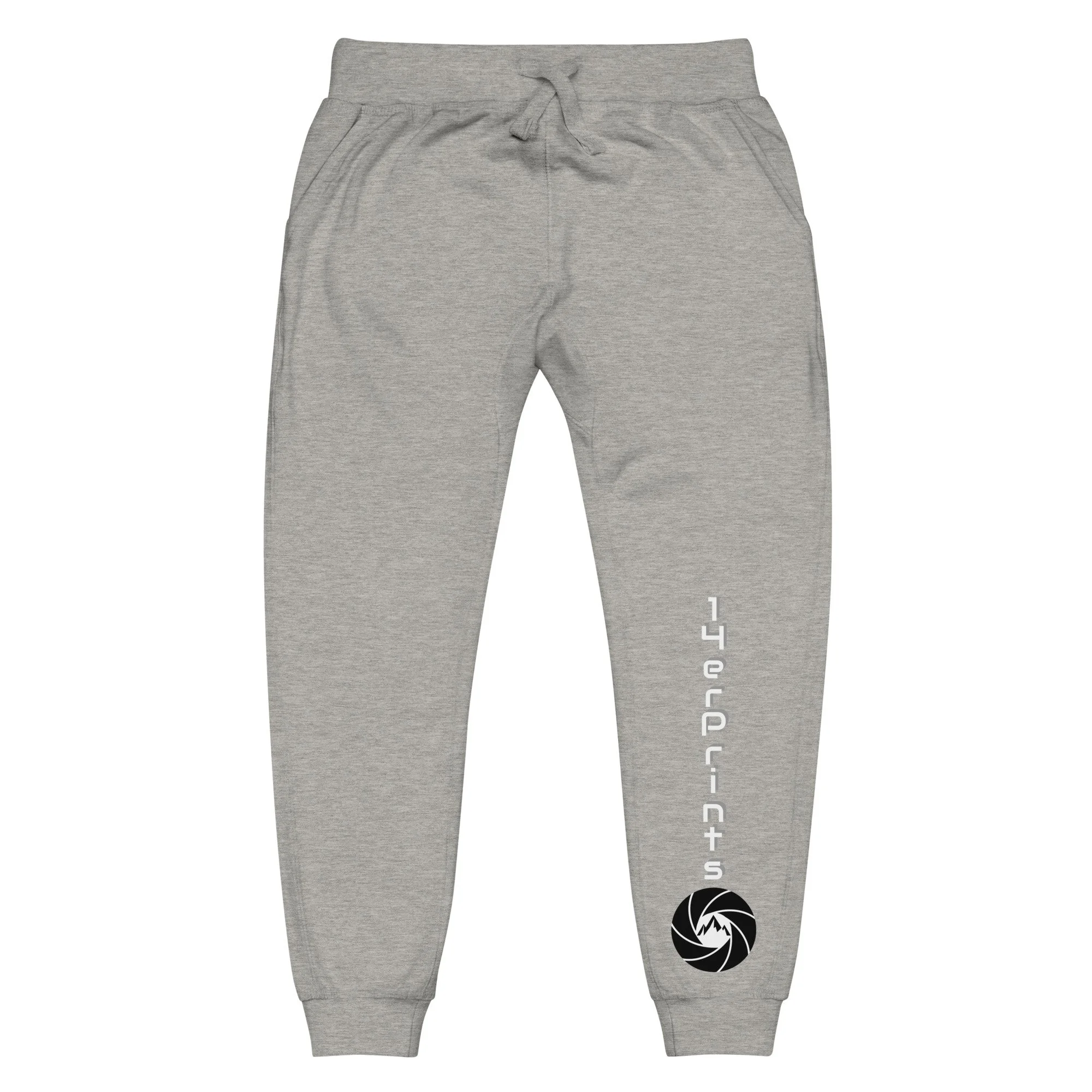 14erprints fleece sweatpants – carbon gray front