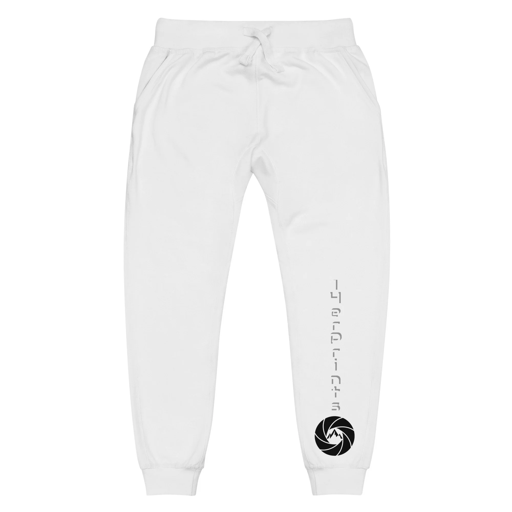 14erprints fleece sweatpants – white front