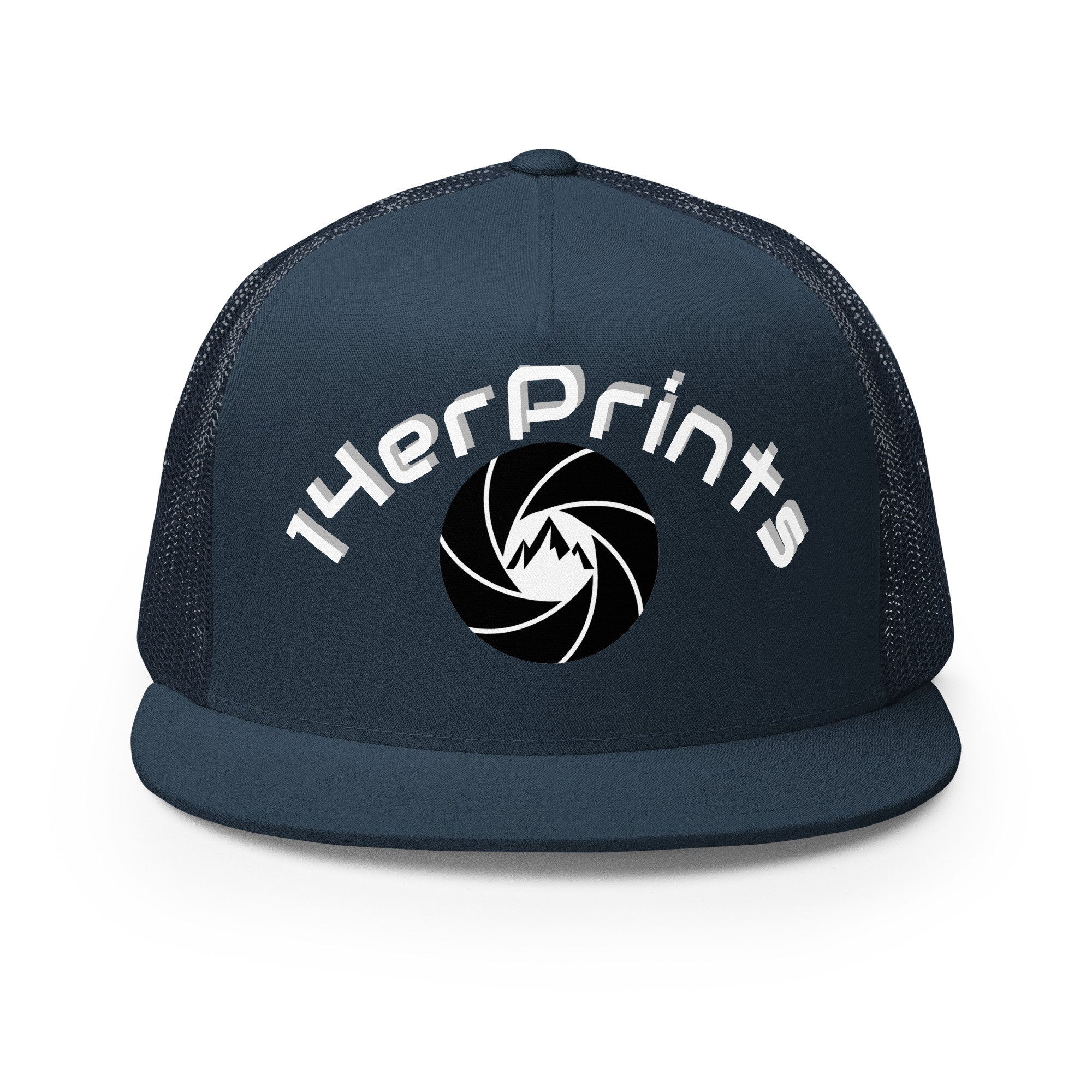 14erprints traditional trucker hat – navy front