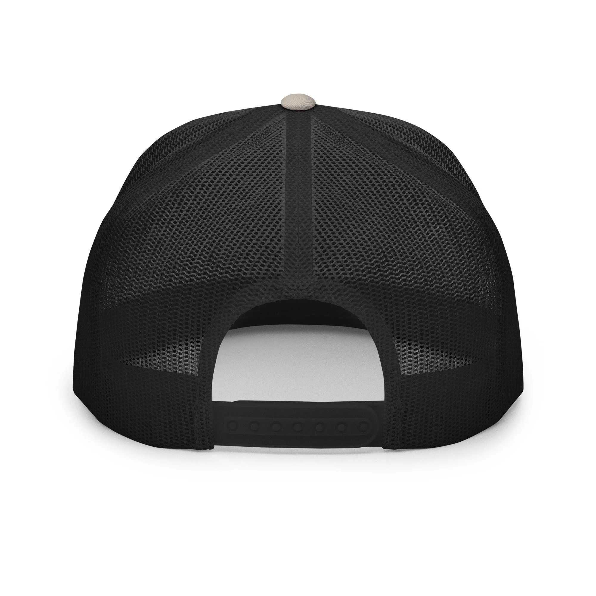 14erprints traditional trucker hat – silver/ black back