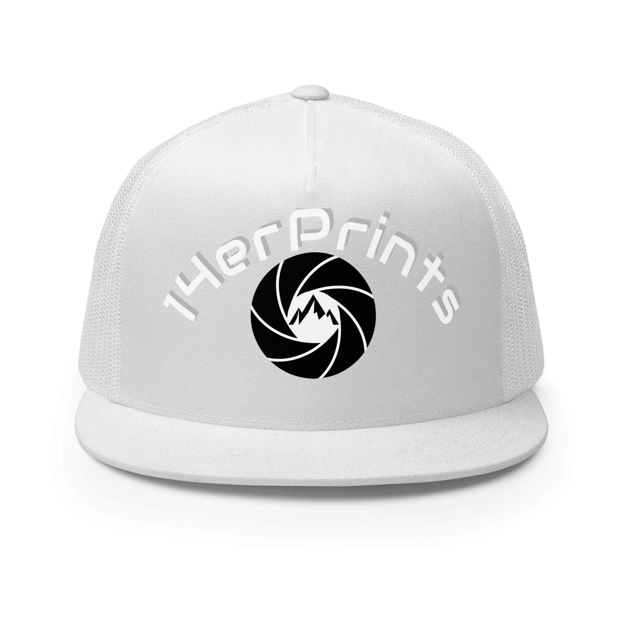 14erprints traditional trucker hat – white front
