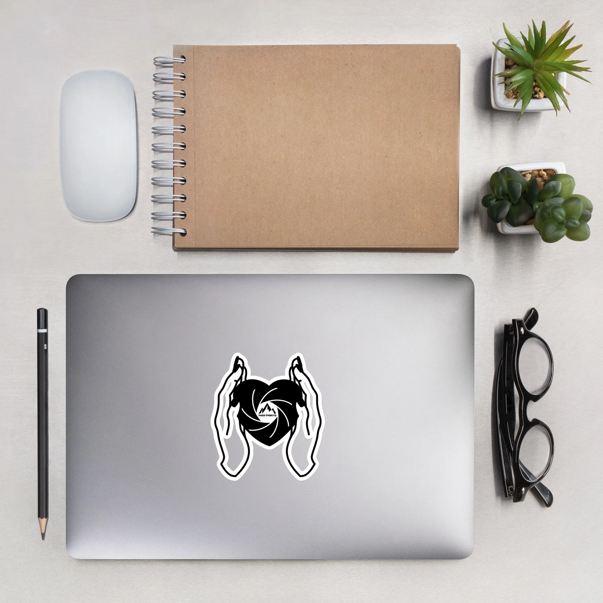 14erprints logo support sticker – 4x4 front view