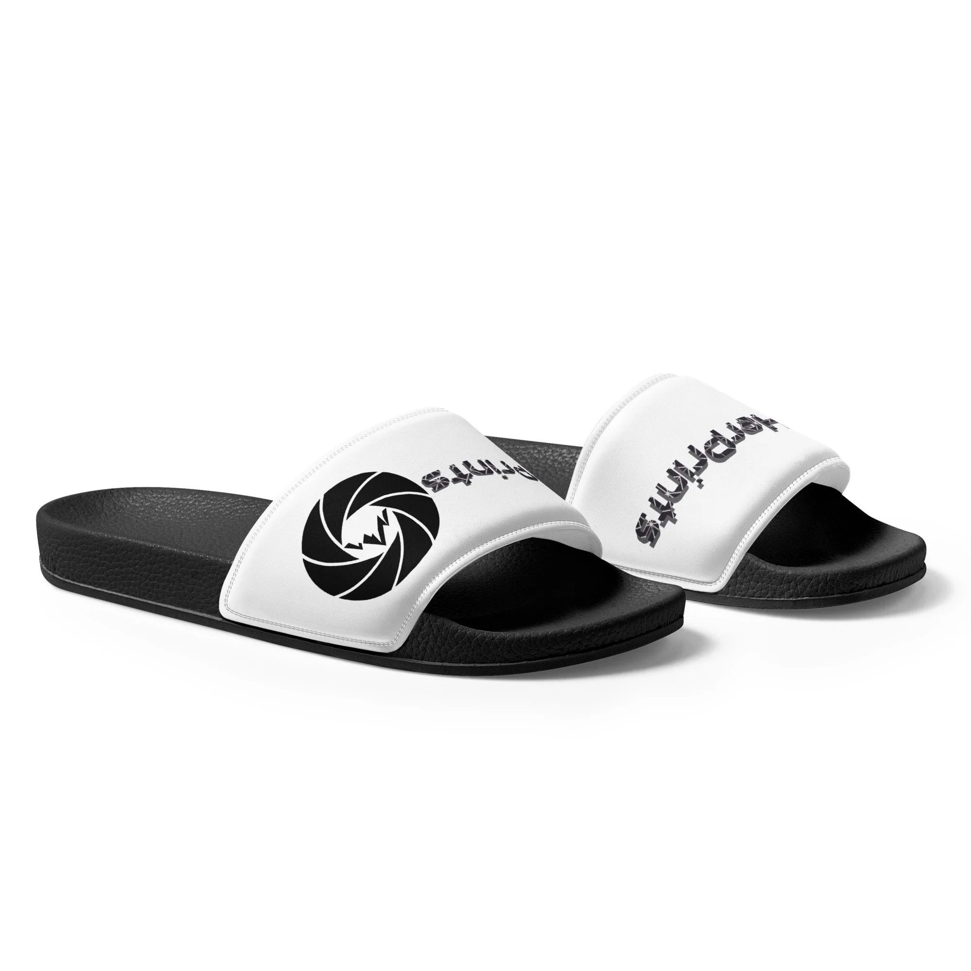 14erprints men's logo slides – black sole right front