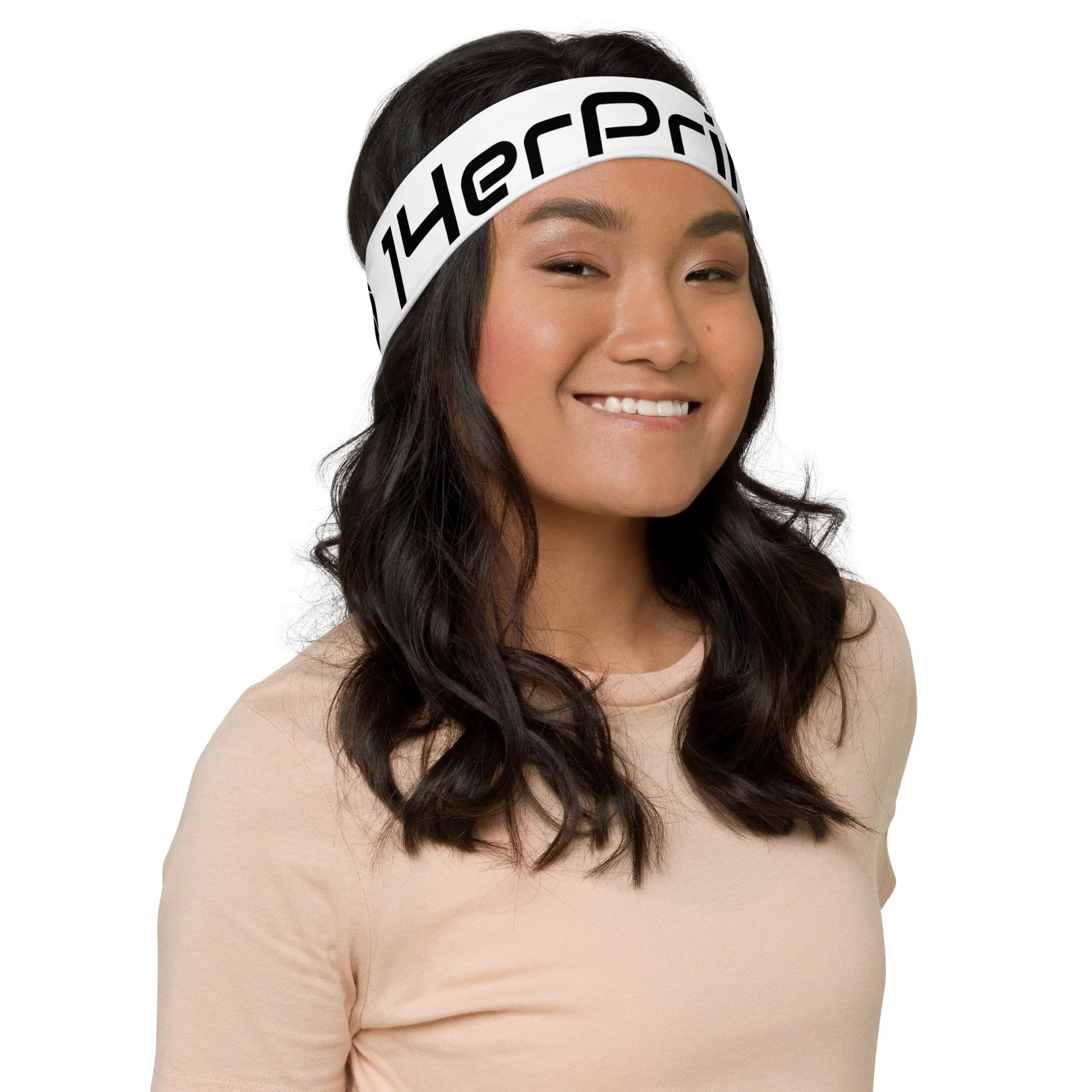 14erprints logo headband – female – white front