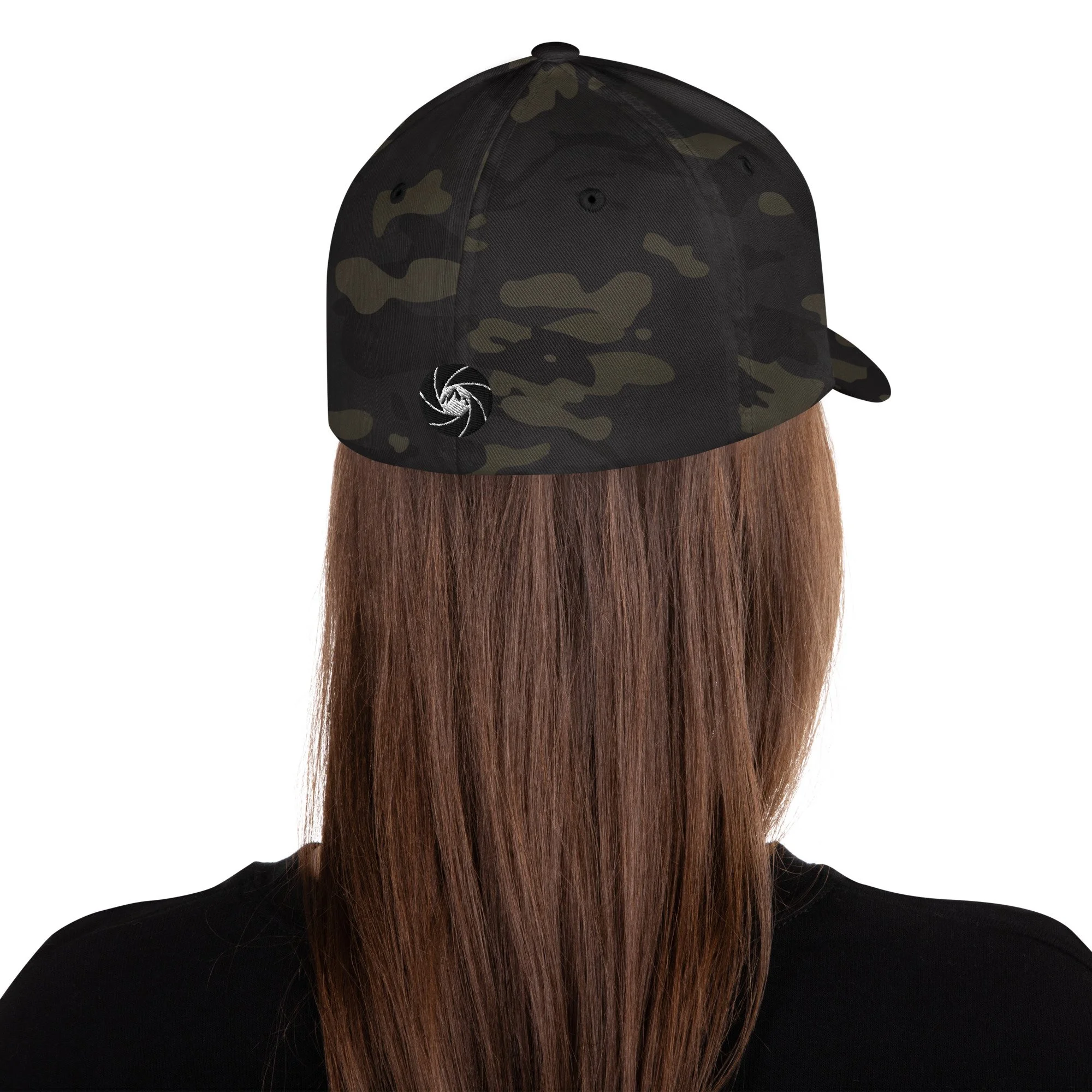 14erprints flexfit logo hat – multicam black back view