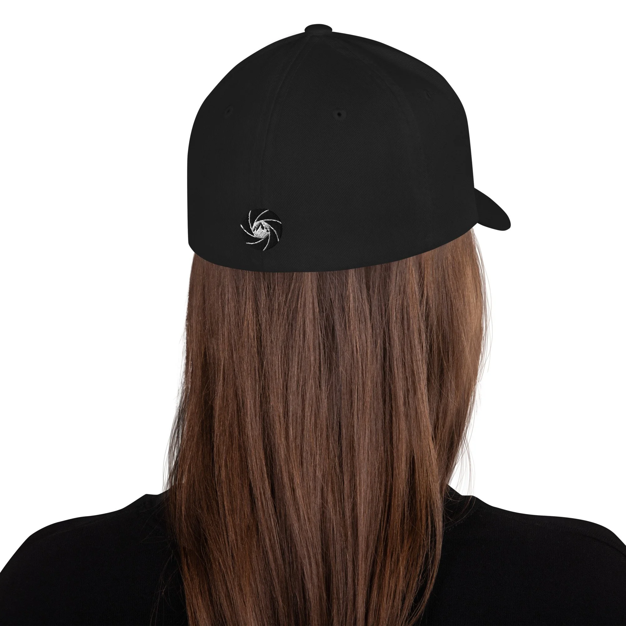 14erprints flexfit logo hat – black back view