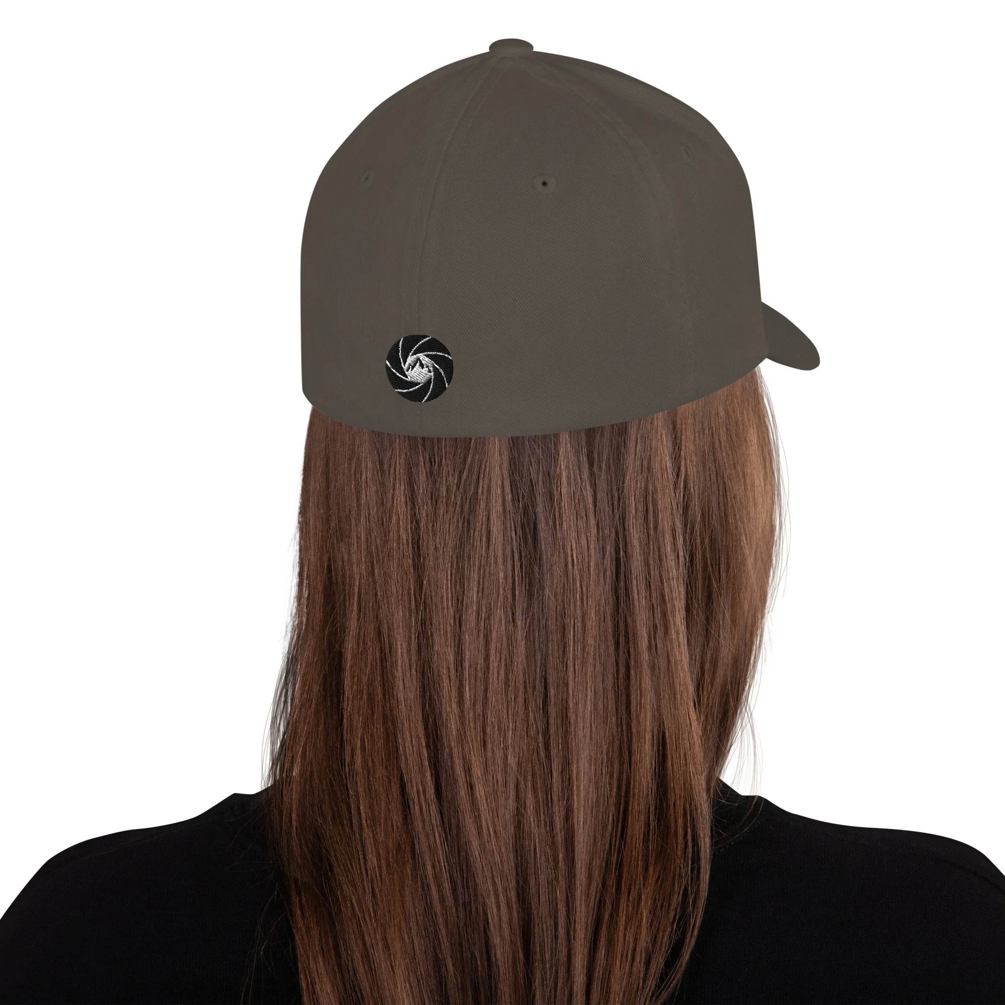 14erprints flexfit logo hat – dark gray back view