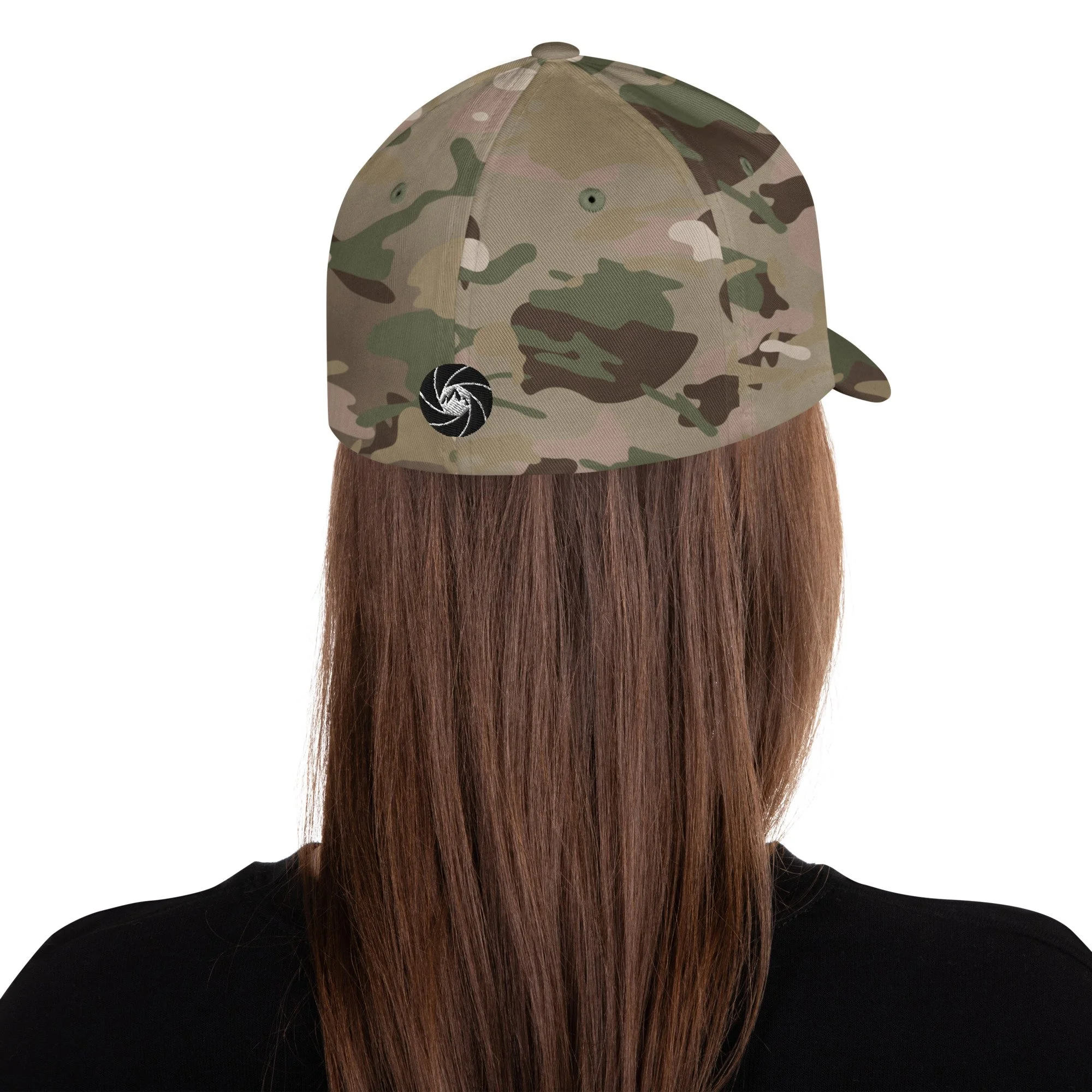 14erprints flexfit logo hat – multicam green back view