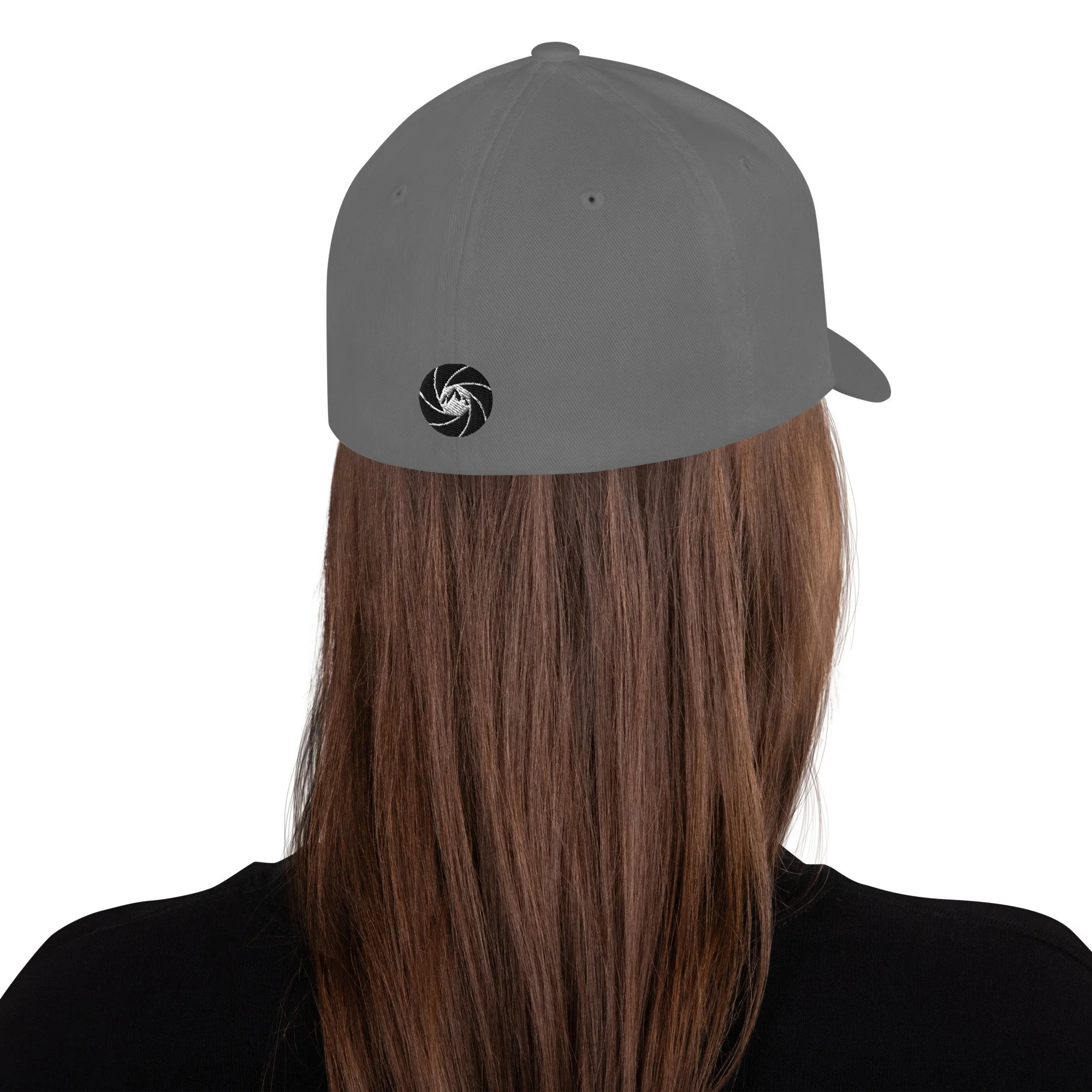 14erprints flexfit logo hat – gray back view