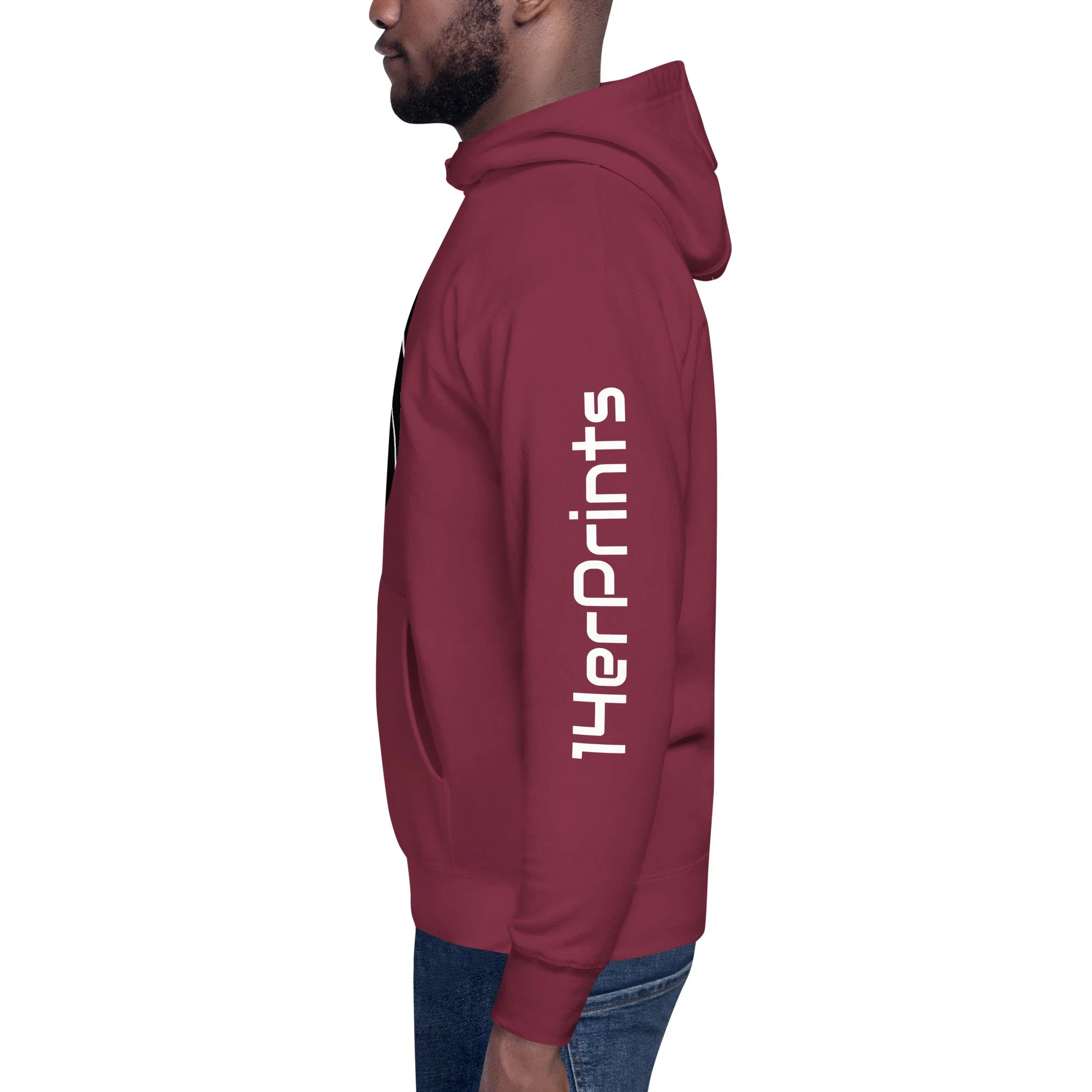 14erprints premium pullover hoodie – maroon left view