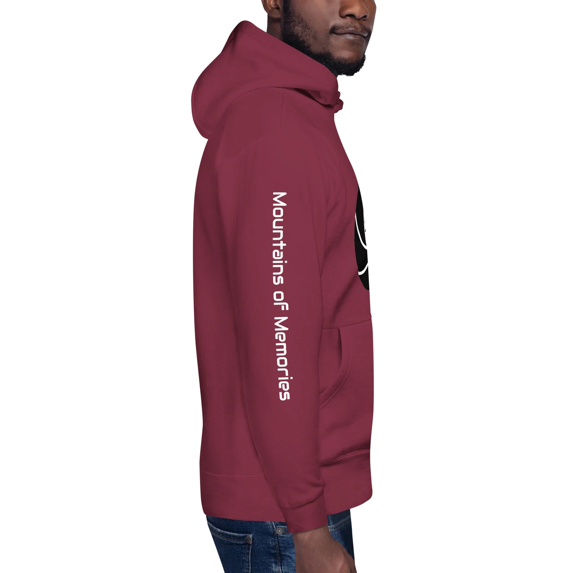 14erprints premium pullover hoodie – maroon right view