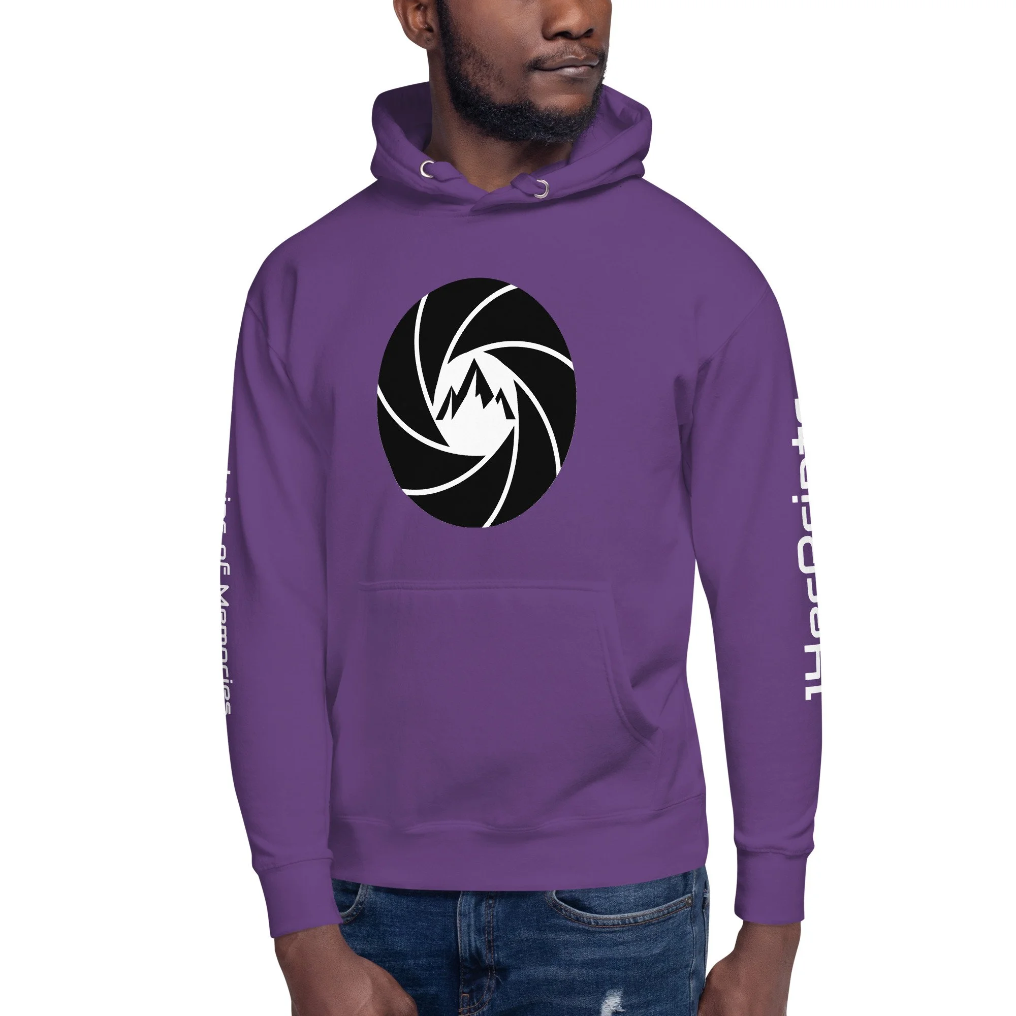 14erprints premium pullover hoodie – purple front view