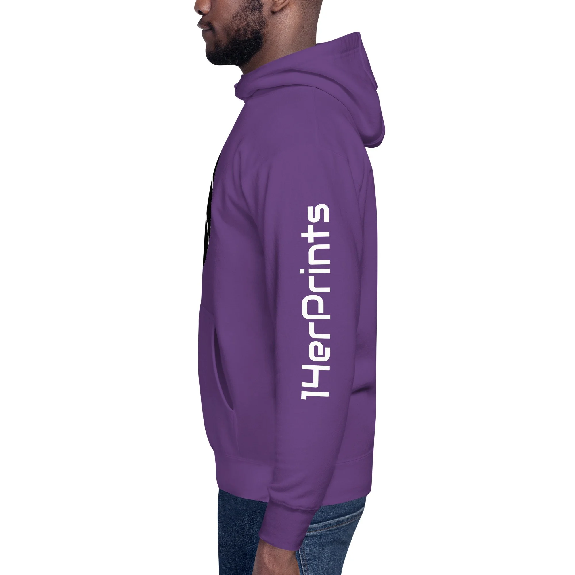 14erprints premium pullover hoodie – purple left view
