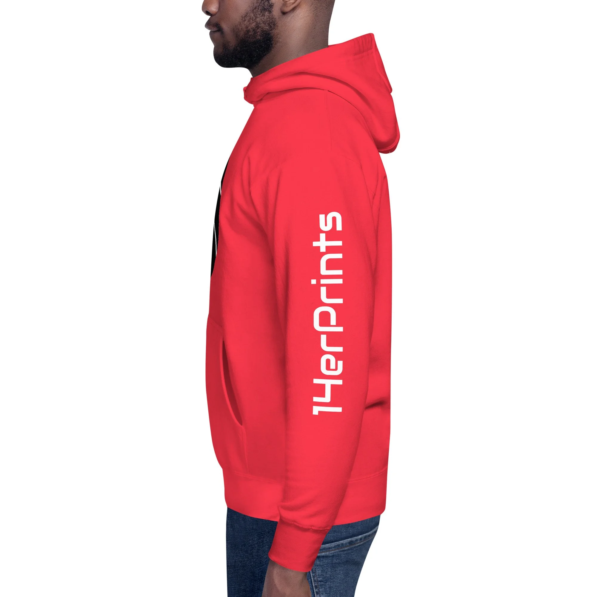 14erprints premium pullover hoodie – team red left view