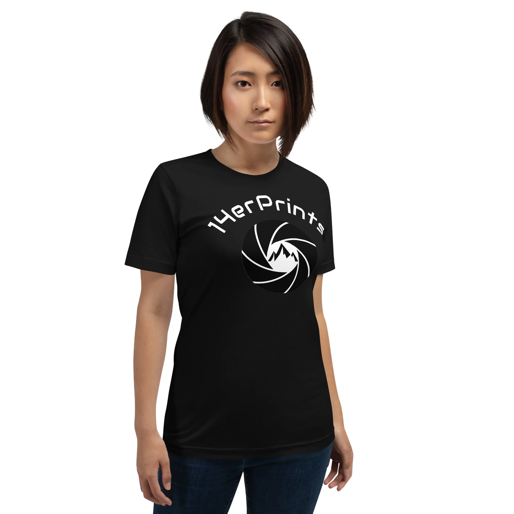 14erprints premium staple t-shirt – black front view