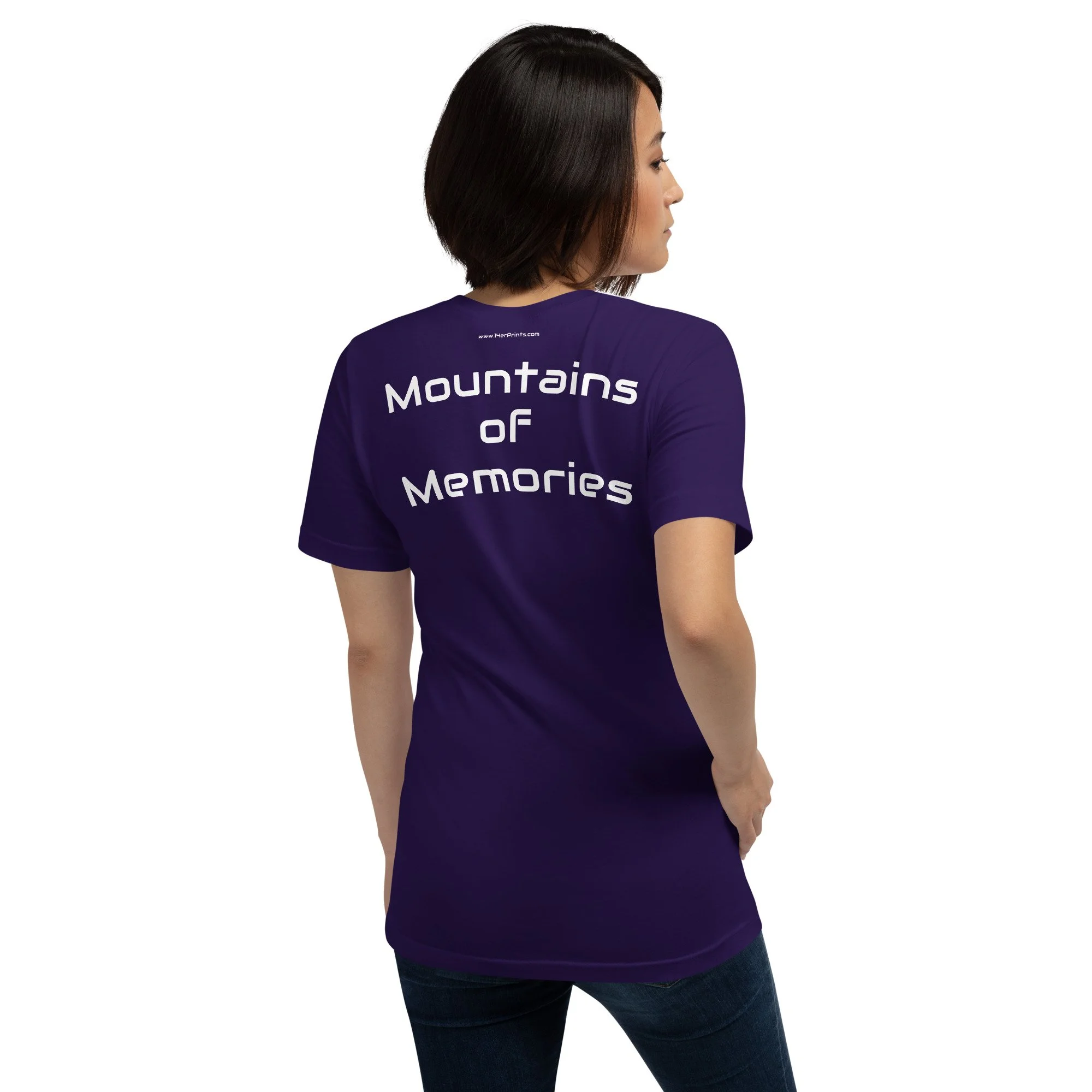 14erprints premium staple t-shirt – purple back view