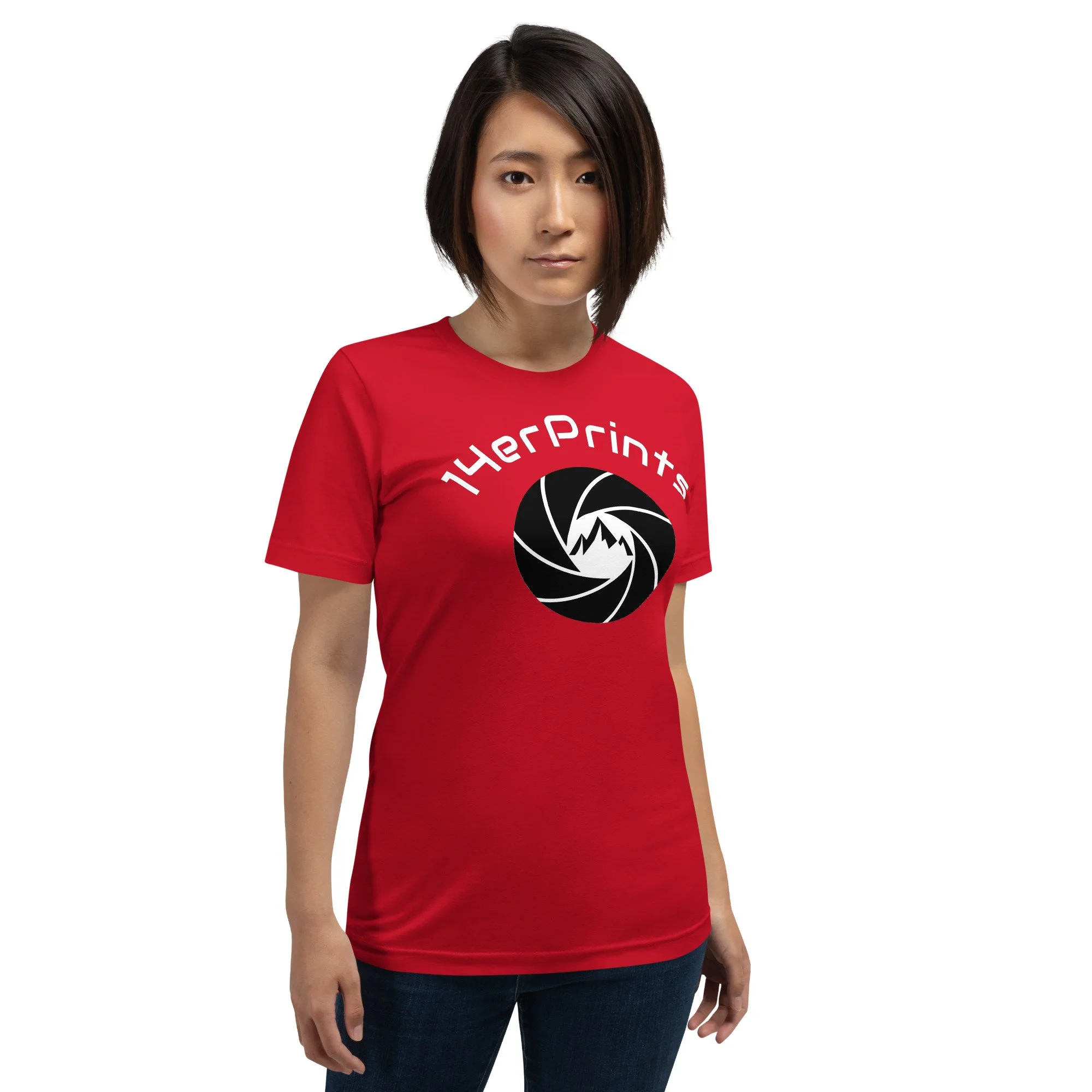 14erprints premium staple t-shirt – red front view