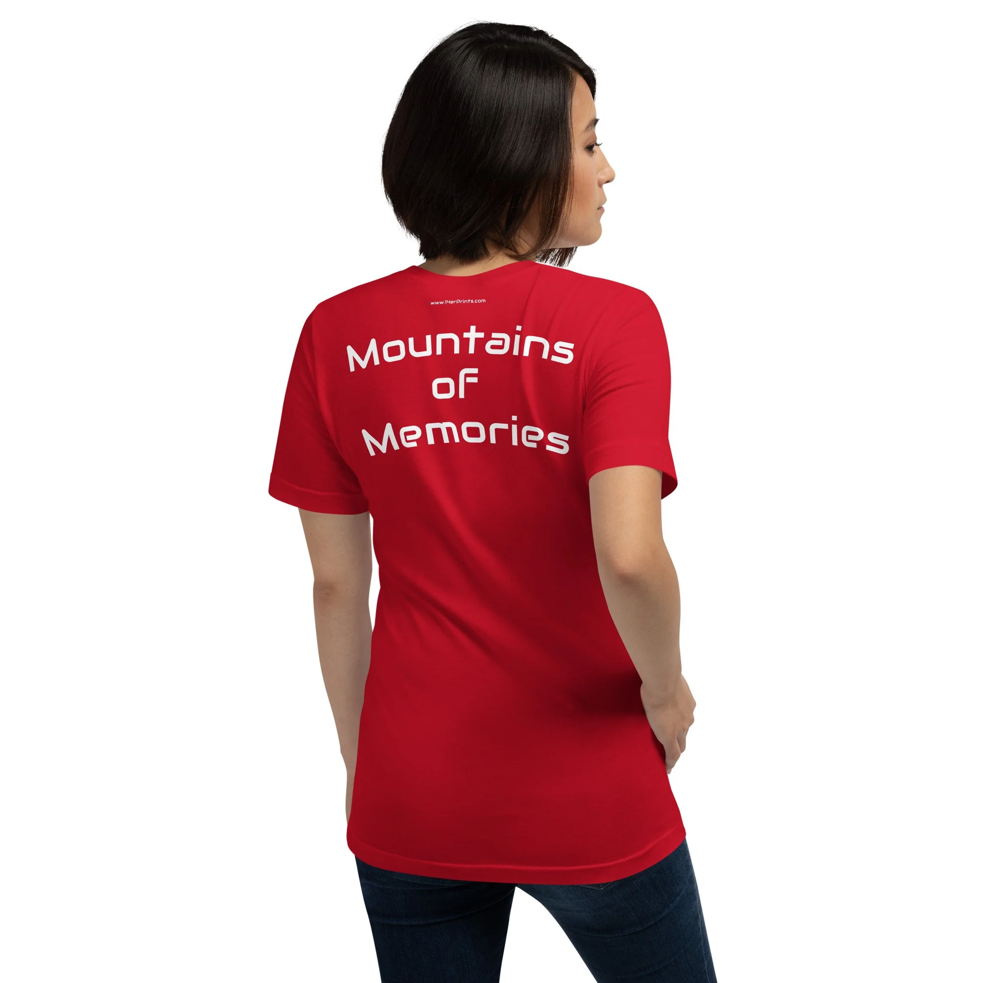 14erprints premium staple t-shirt – red back view