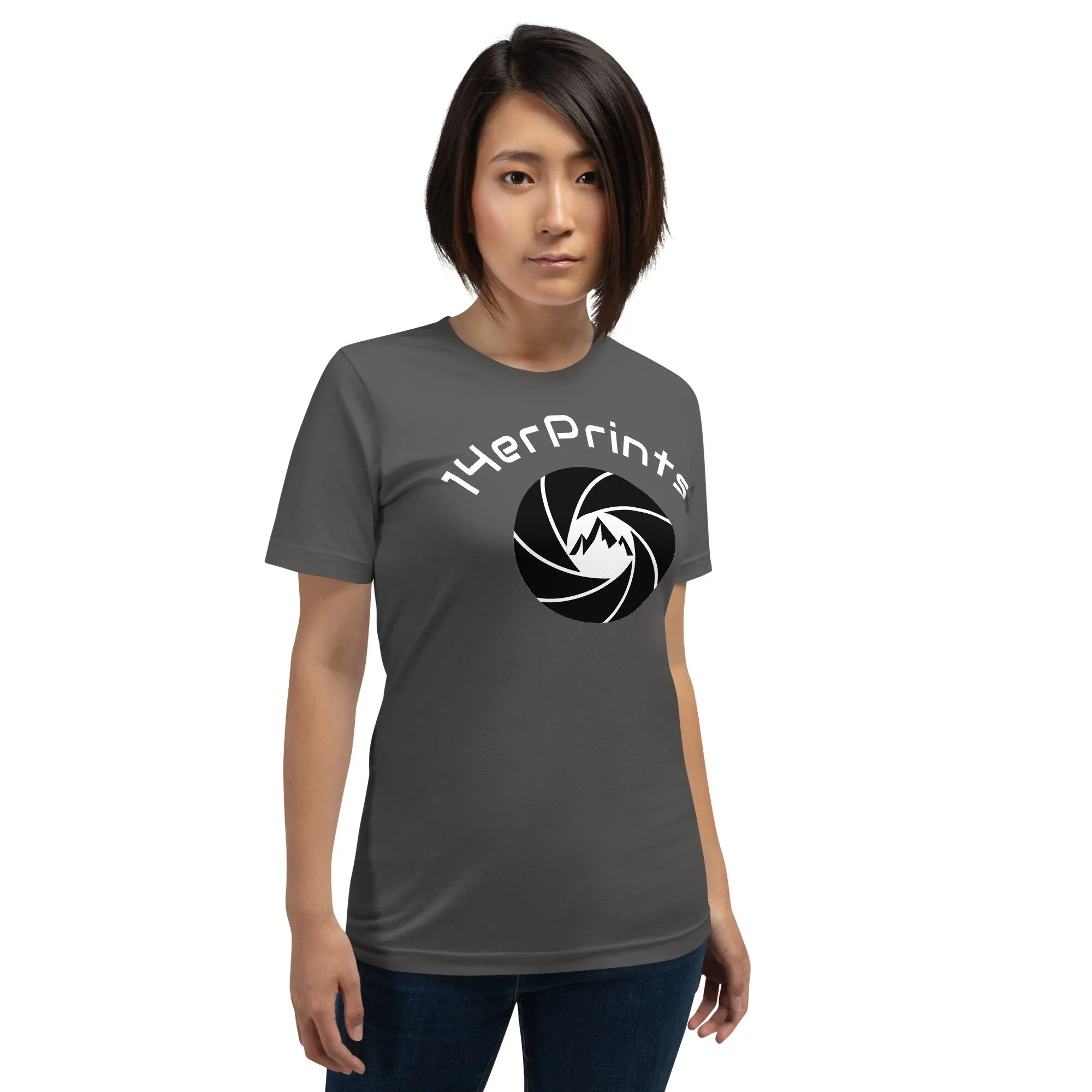 14erprints premium staple t-shirt – asphalt front view