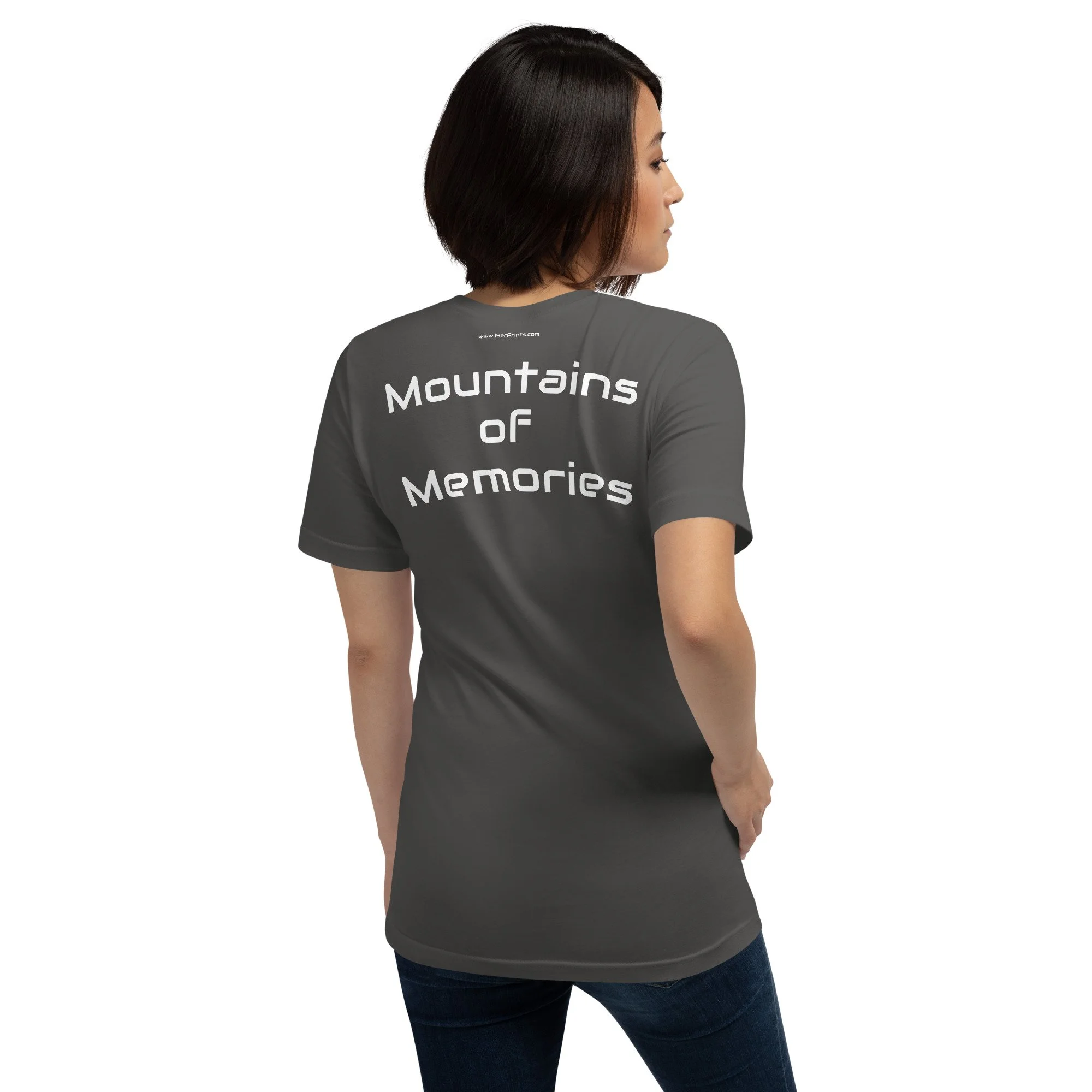 14erprints premium staple t-shirt – asphalt back view