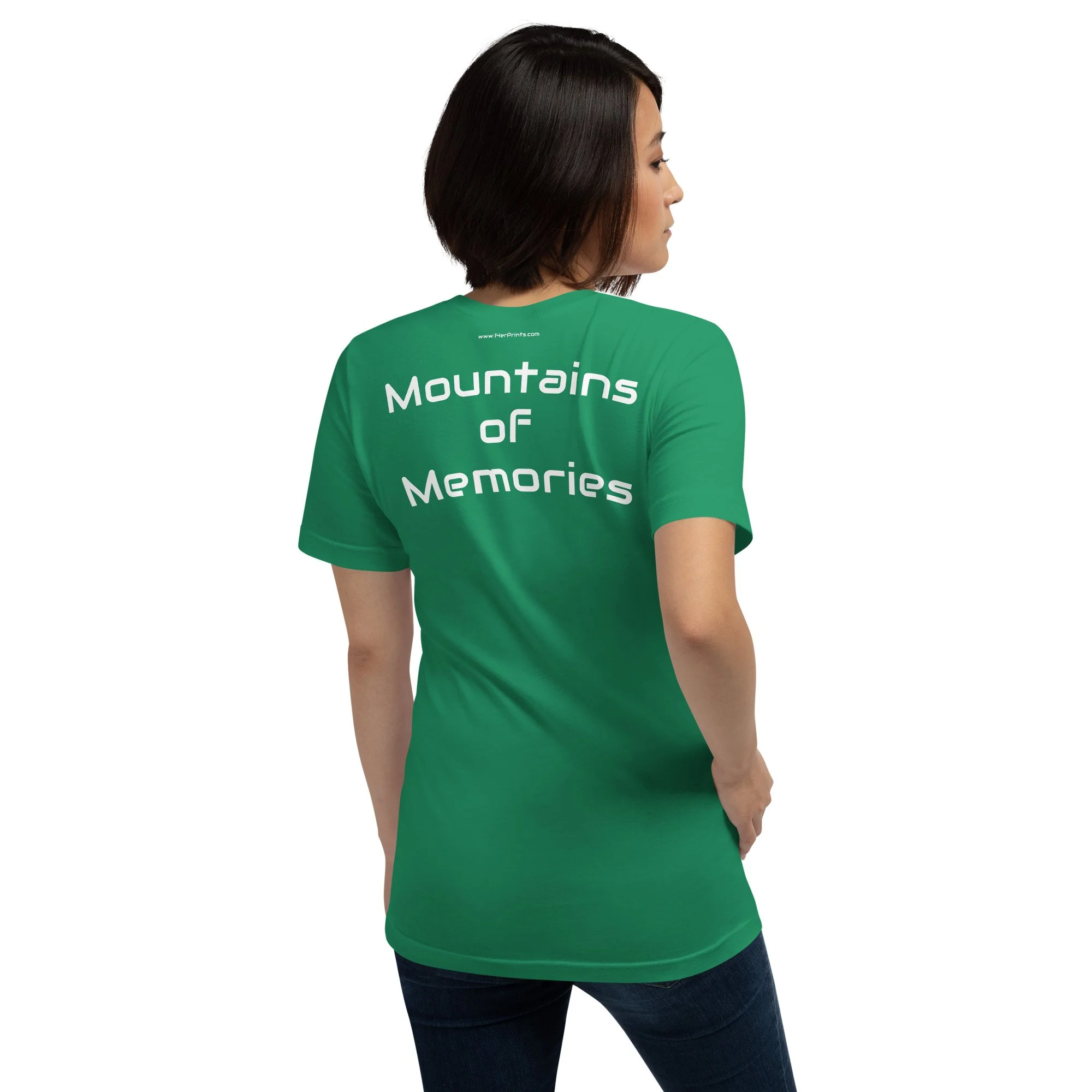 14erprints premium staple t-shirt – kelly back view