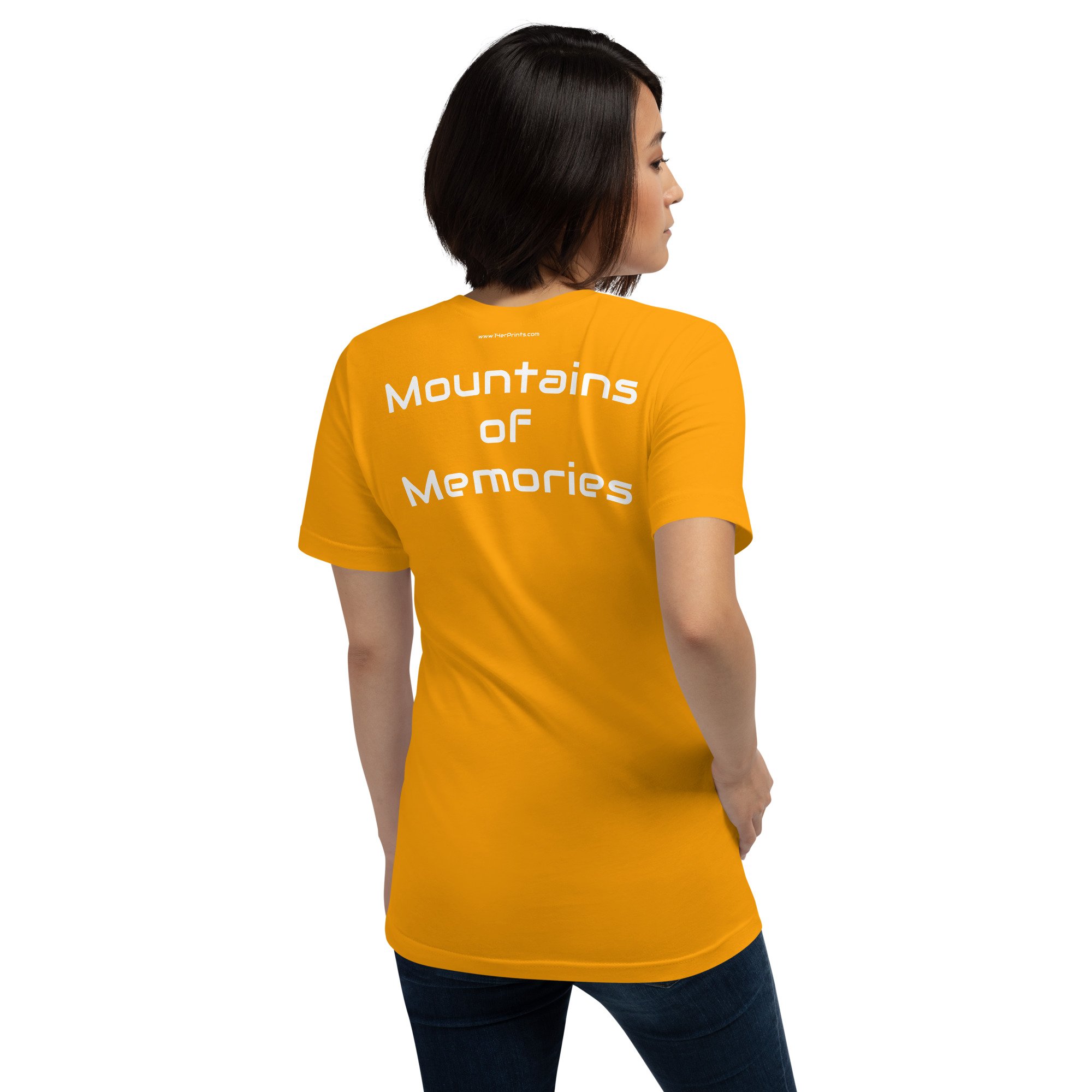 14erprints premium staple t-shirt – gold back view