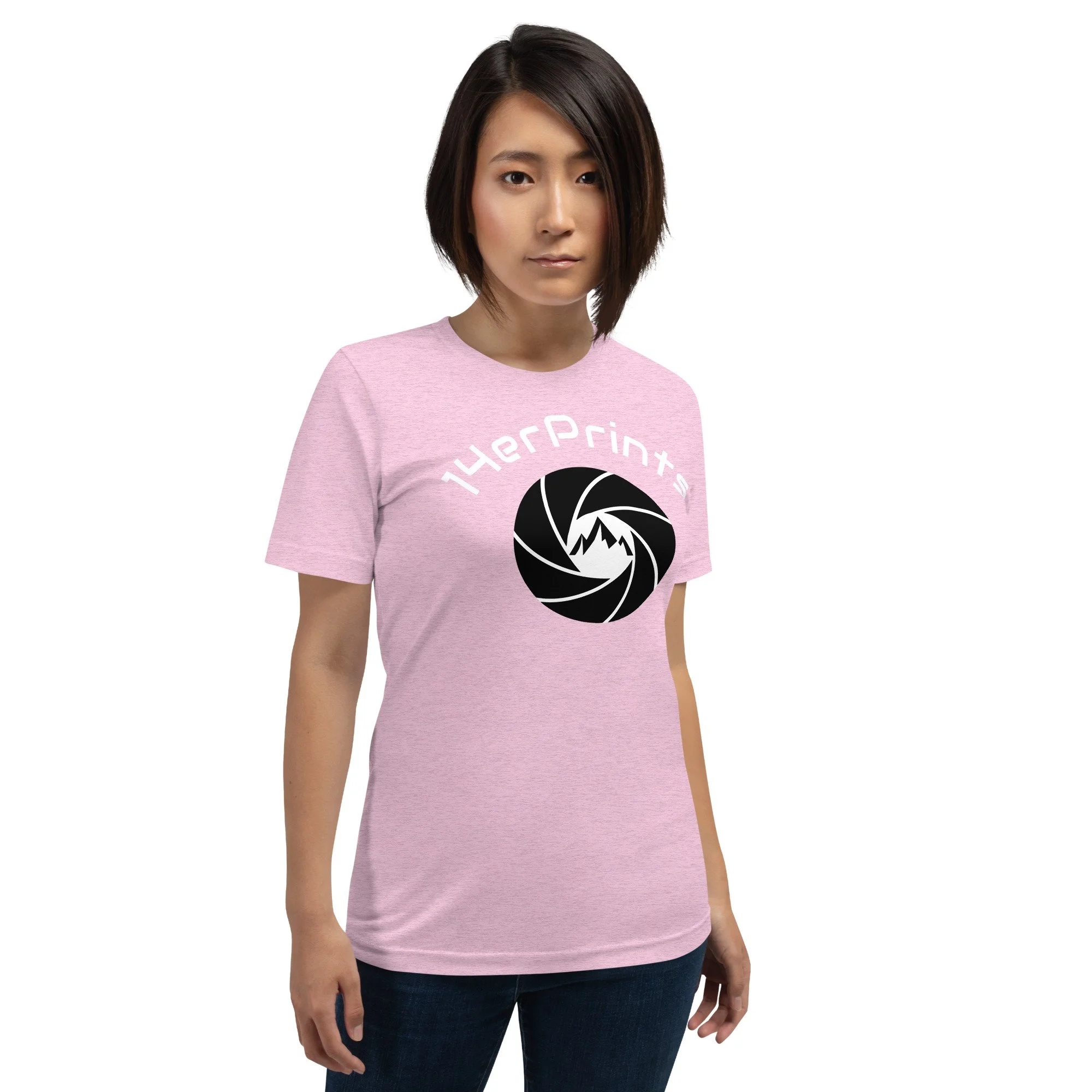 14erprints premium staple t-shirt – heather prism lilac front view