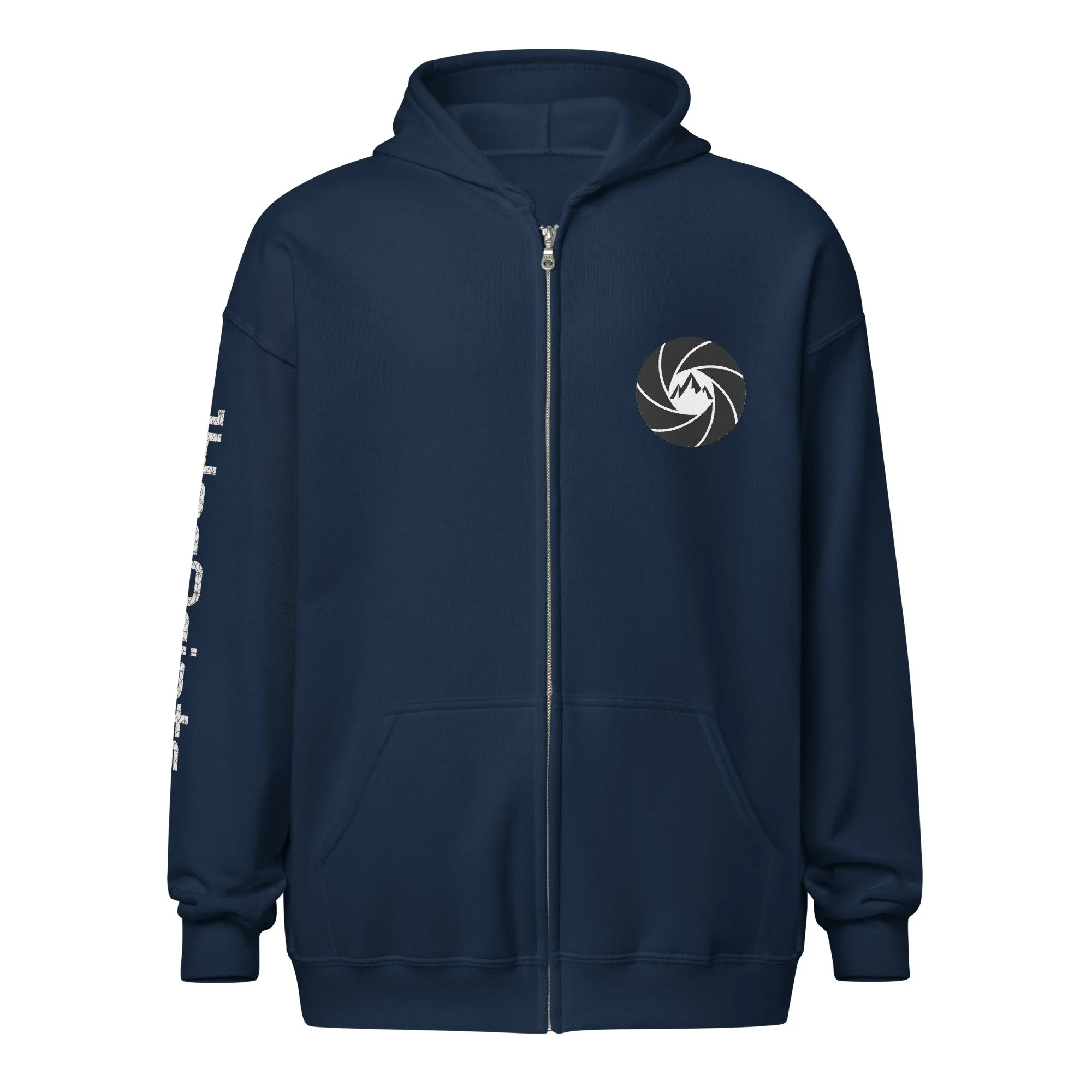 14erprints heavy blend zip hoodie – navy front