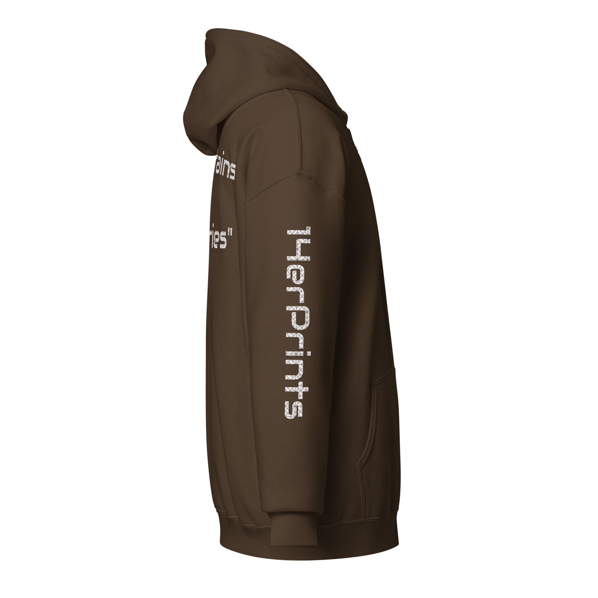 14erprints heavy blend zip hoodie – dark chocolate right