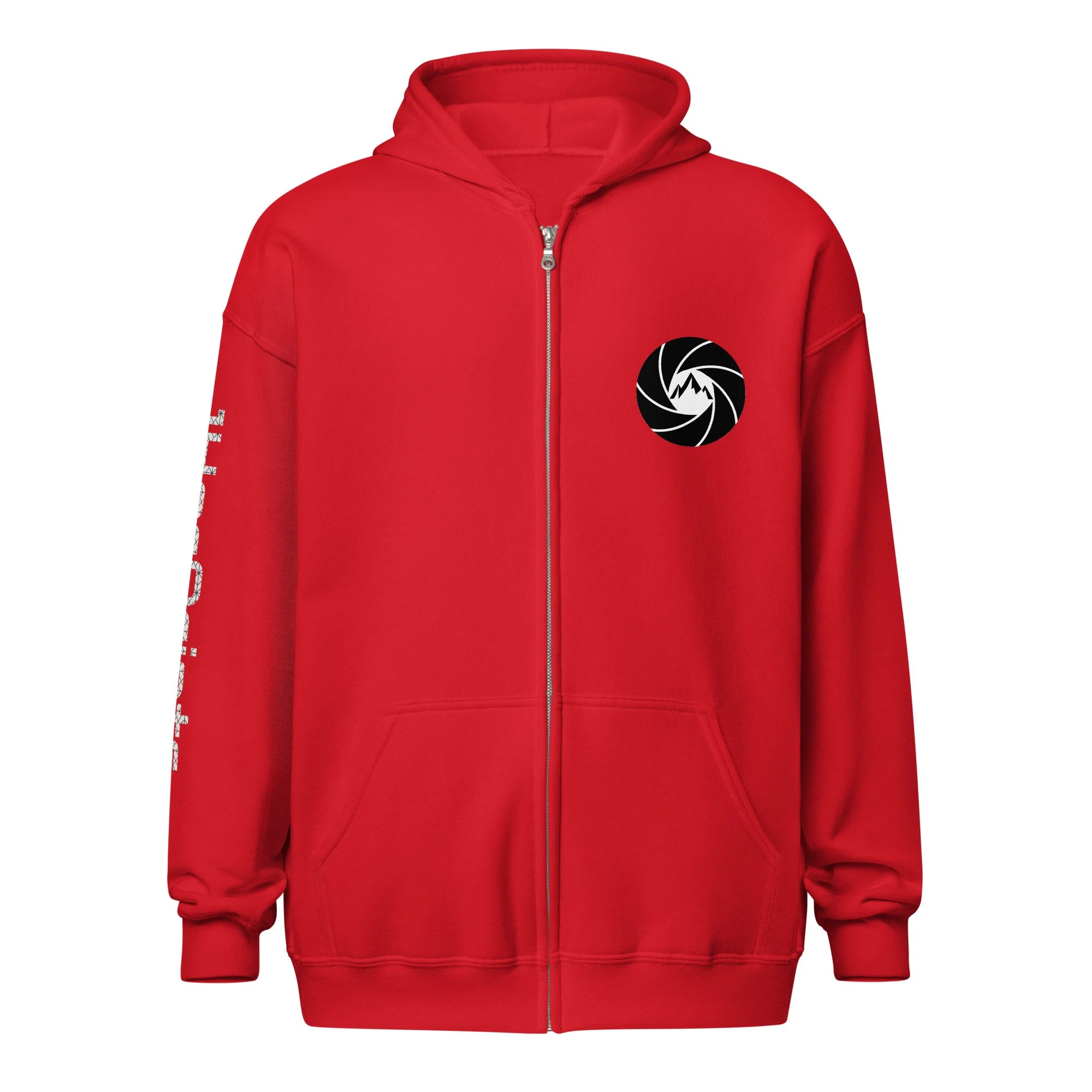 14erprints heavy blend zip hoodie – red front