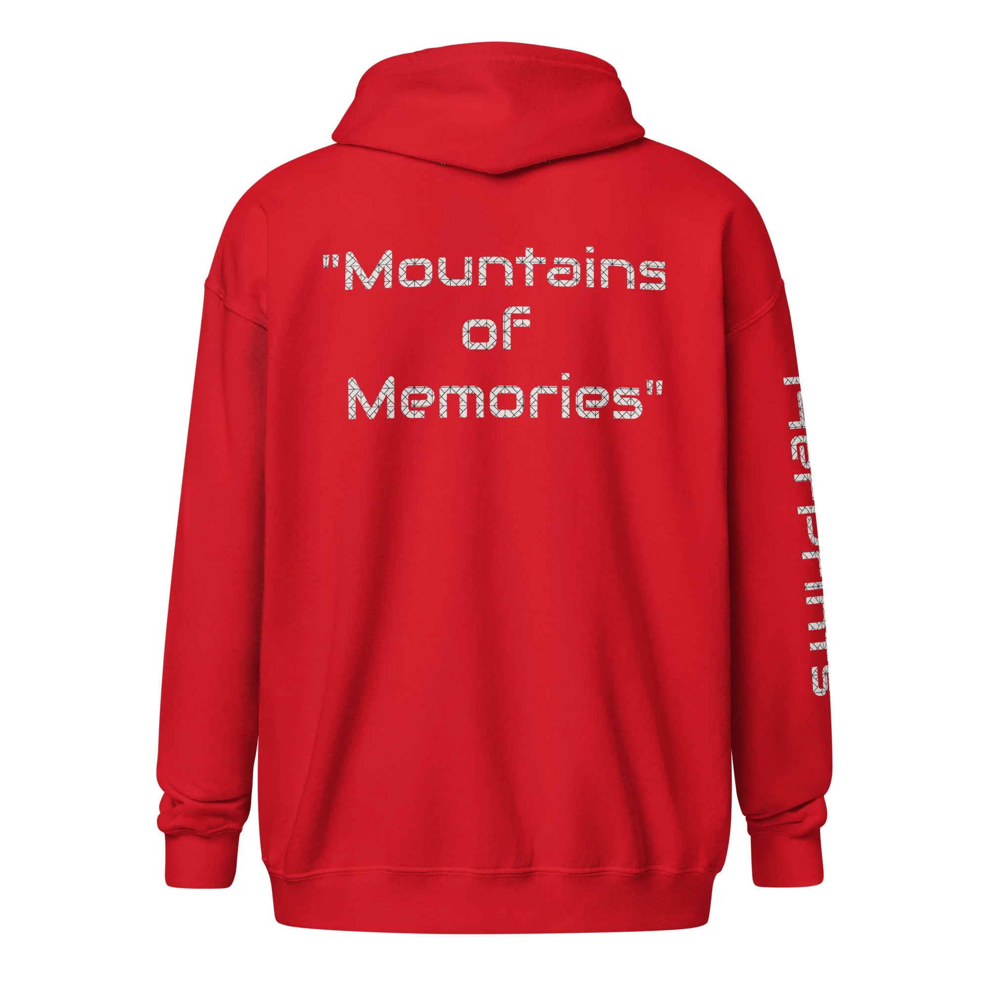 14erprints heavy blend zip hoodie – red back