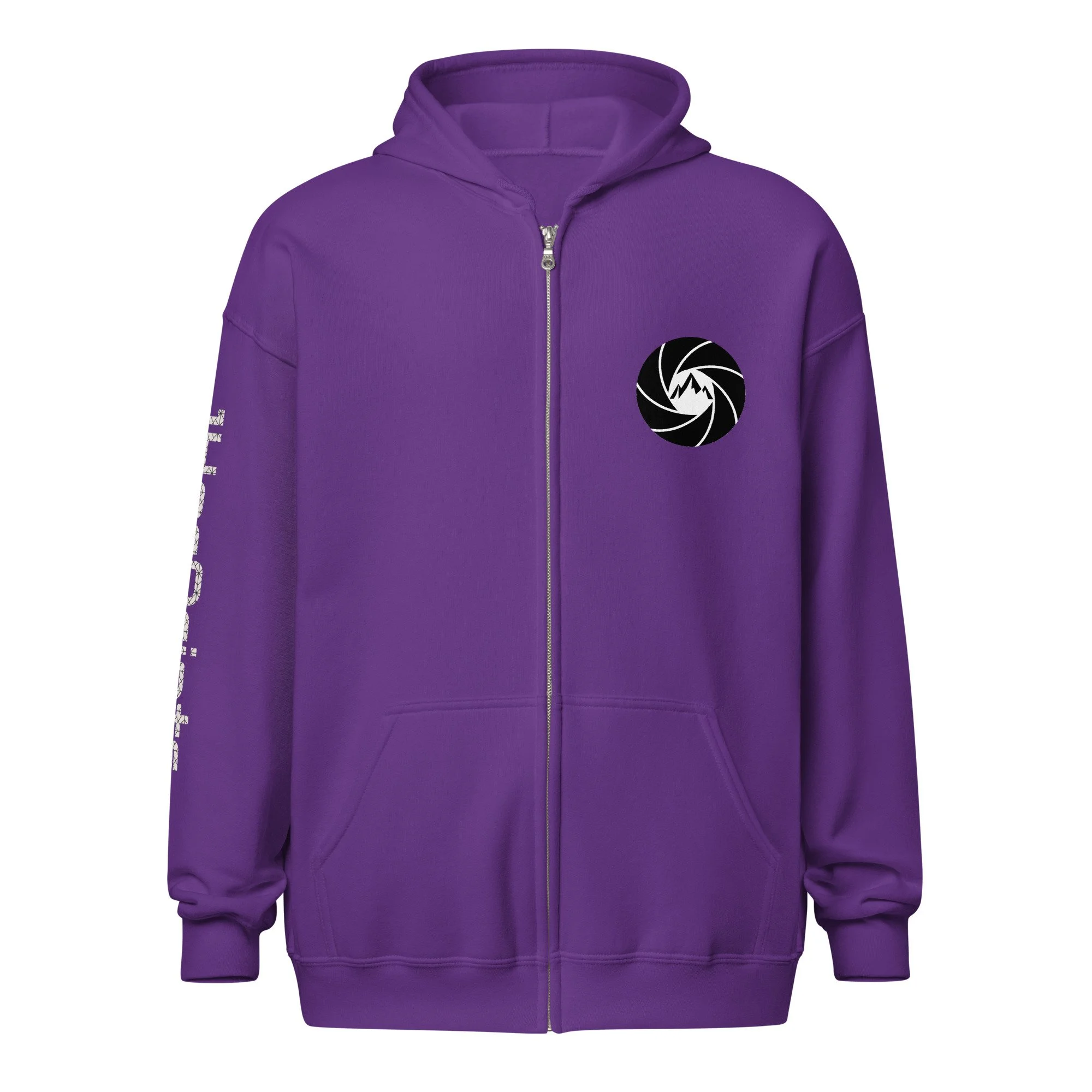 14erprints heavy blend zip hoodie – purple front