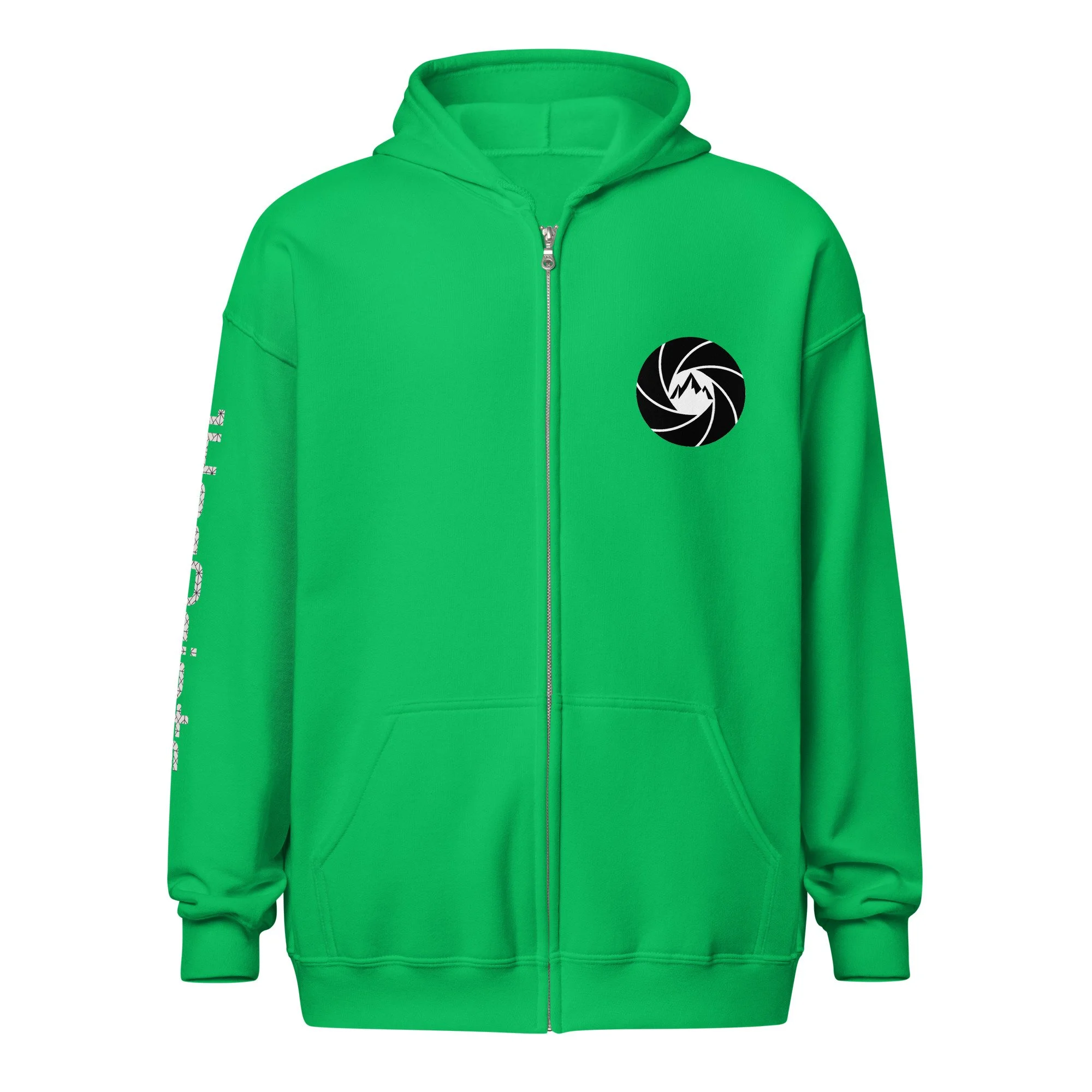 14erprints heavy blend zip hoodie – irish green front